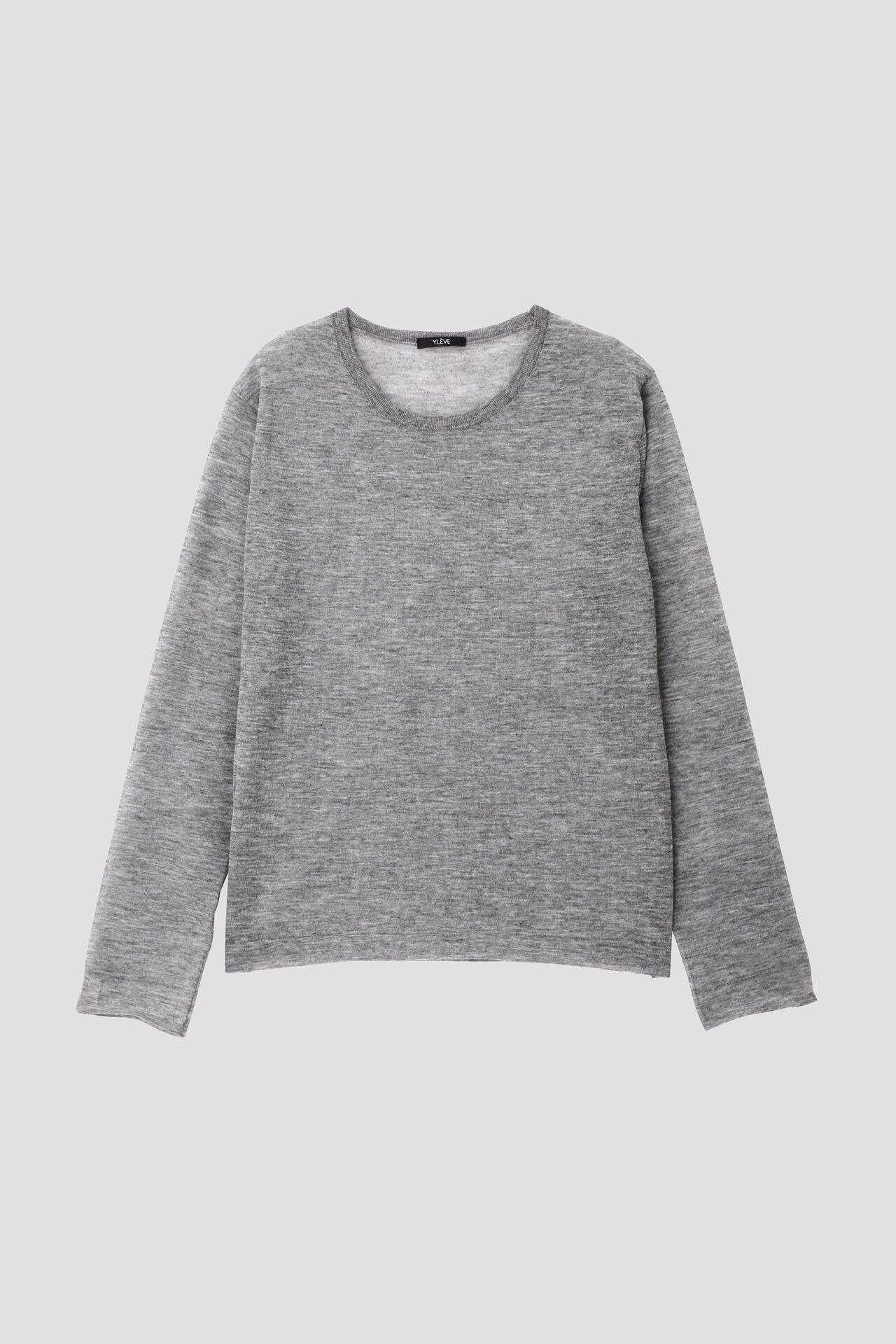 YLEVE / POLYESTER RAMIE SHEER KNIT PULL OVER