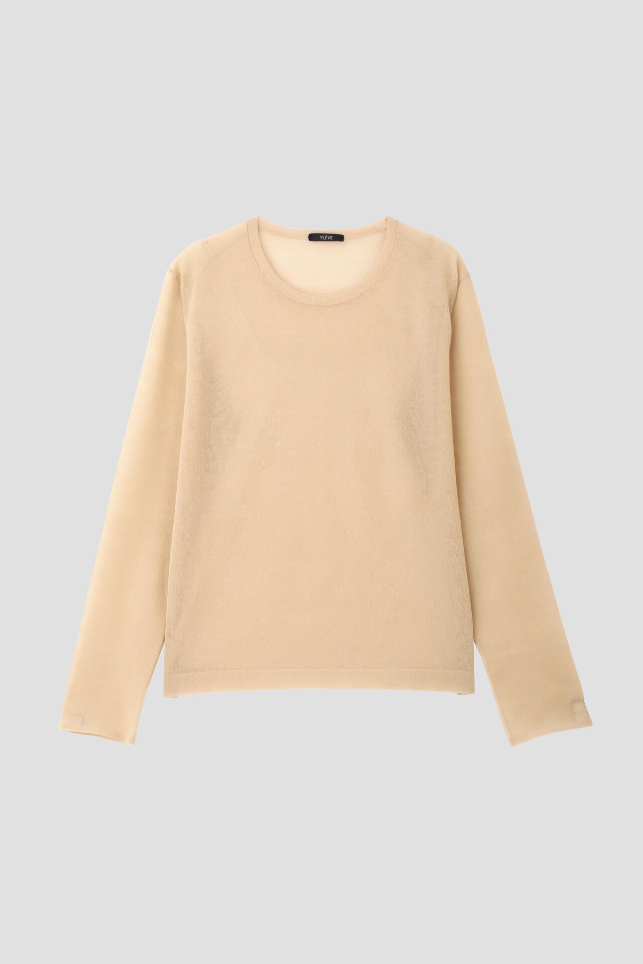 YLEVE / POLYESTER RAMIE SHEER KNIT PULL OVER