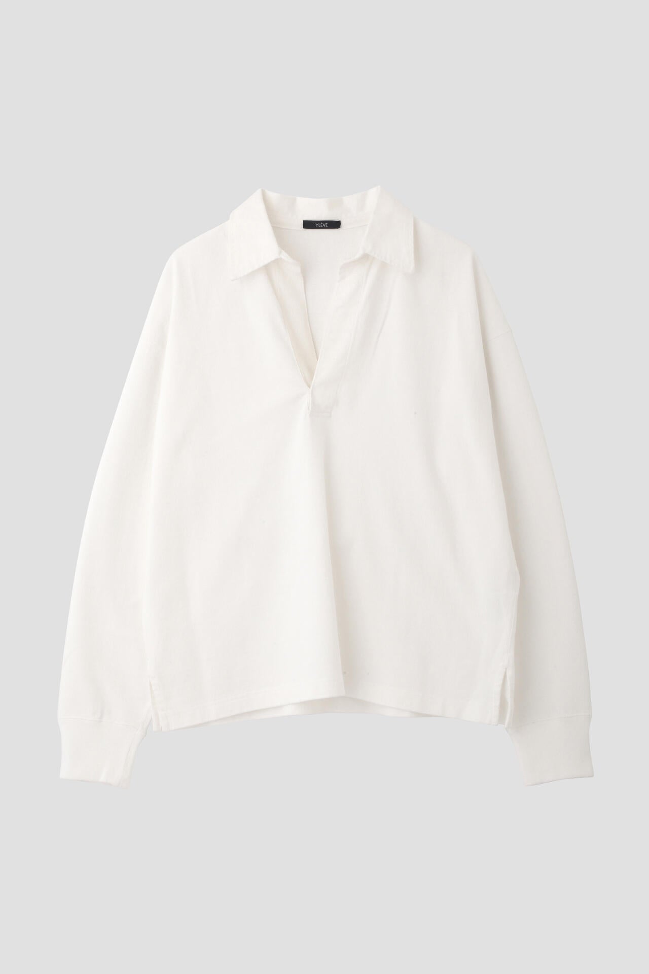 YLEVE / OPEN END COTTON PIGMENT DYE SKIPPER PULL OVER