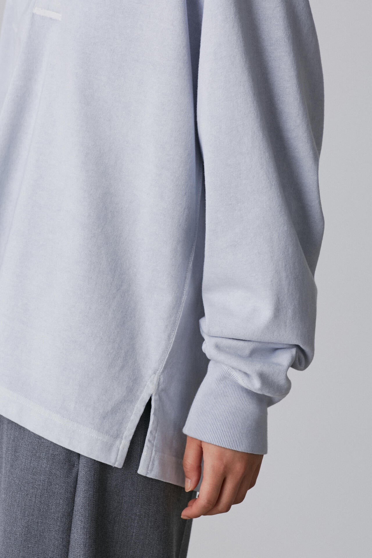 YLEVE / OPEN END COTTON PIGMENT DYE SKIPPER PULL OVER