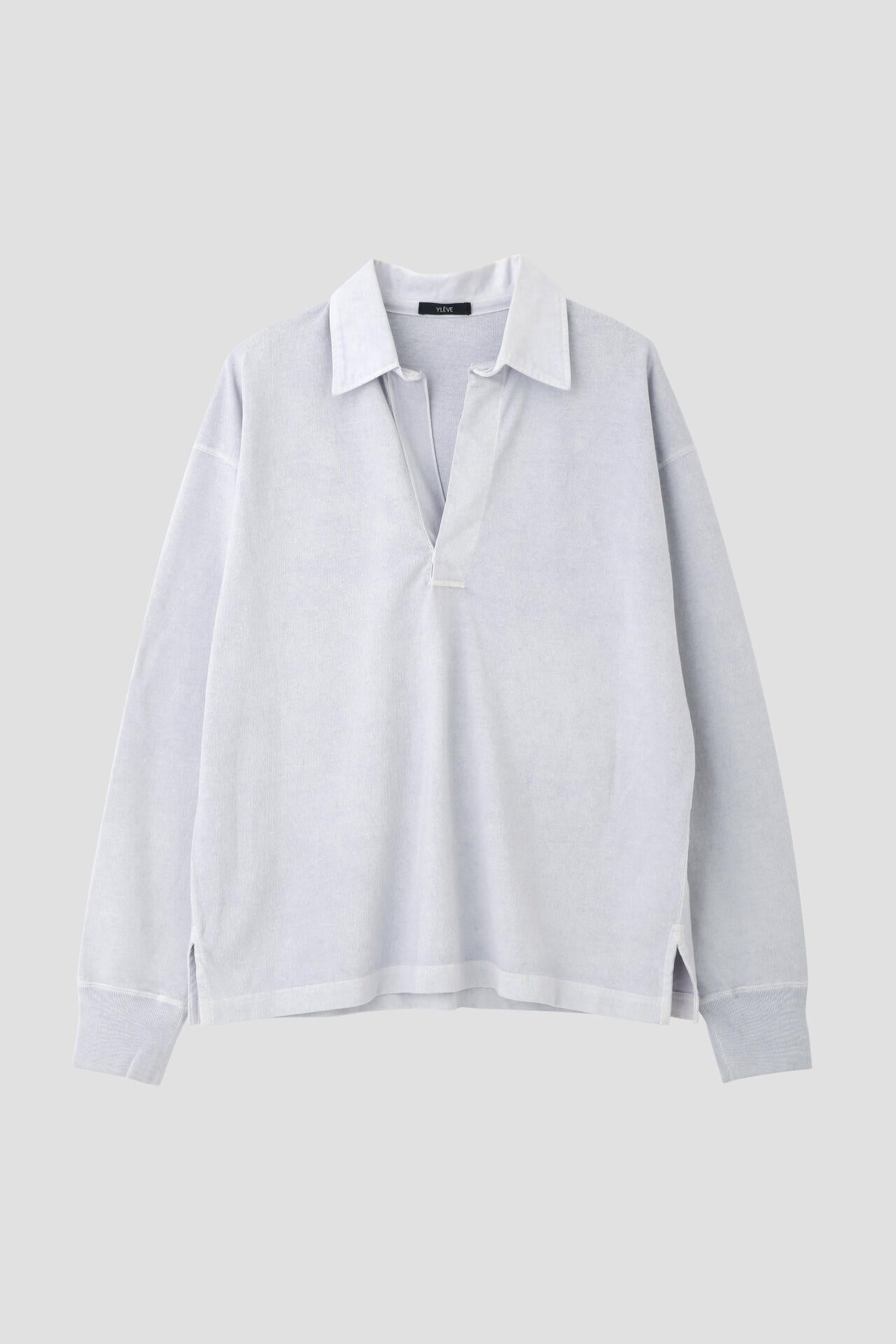 YLEVE / OPEN END COTTON PIGMENT DYE SKIPPER PULL OVER