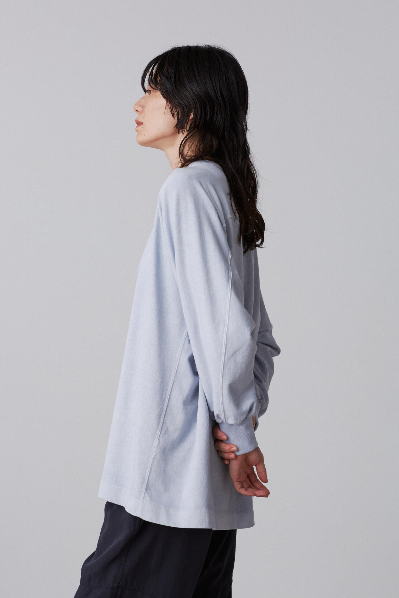YLEVE / OPEN END COTTON PIGMENT DYE PULL OVER