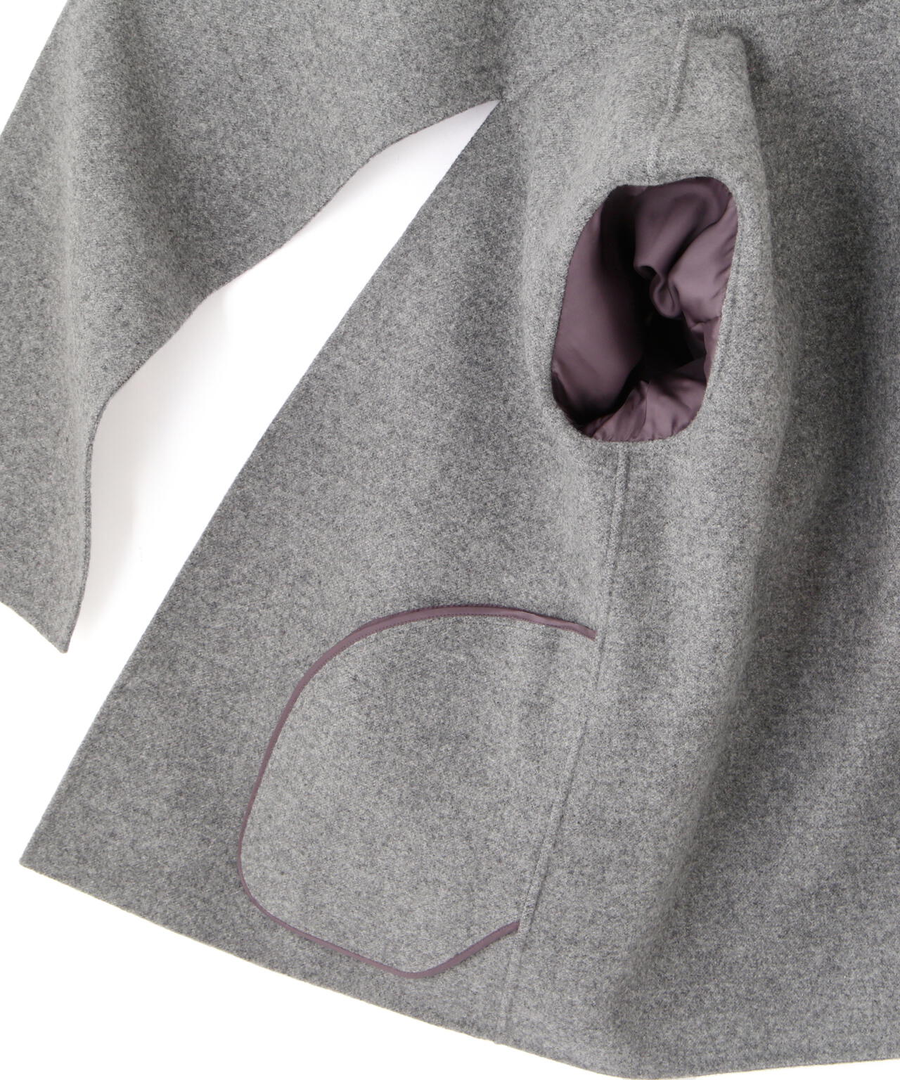 YLÈVE / SUPER 100`S WOOL DOUBLE CLOTH HOODED COAT