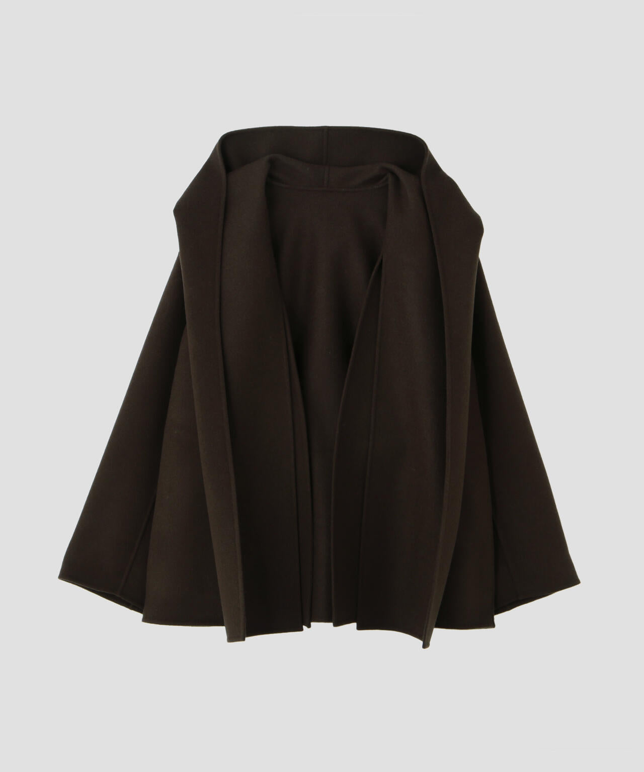 YLÈVE / SUPER 100`S WOOL DOUBLE CLOTH HOODED COAT