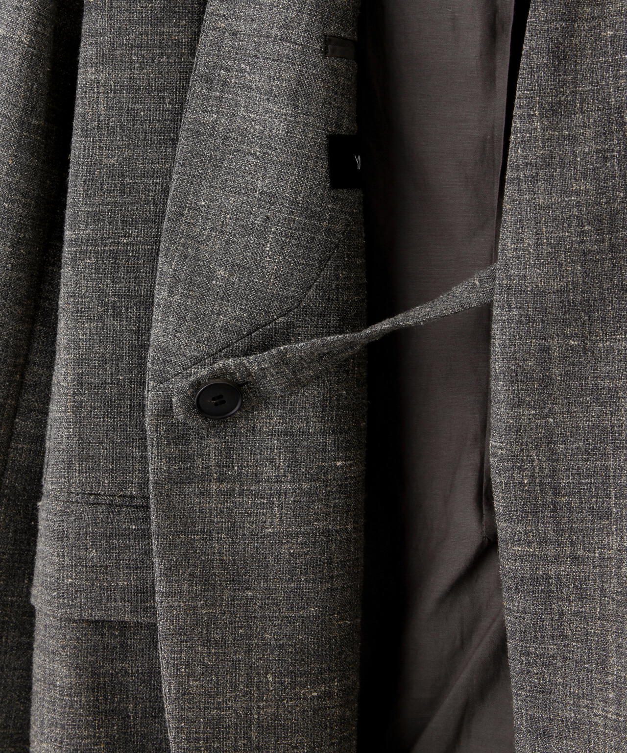 YLEVE / WOOL LINEN COLLARLESS JACKET