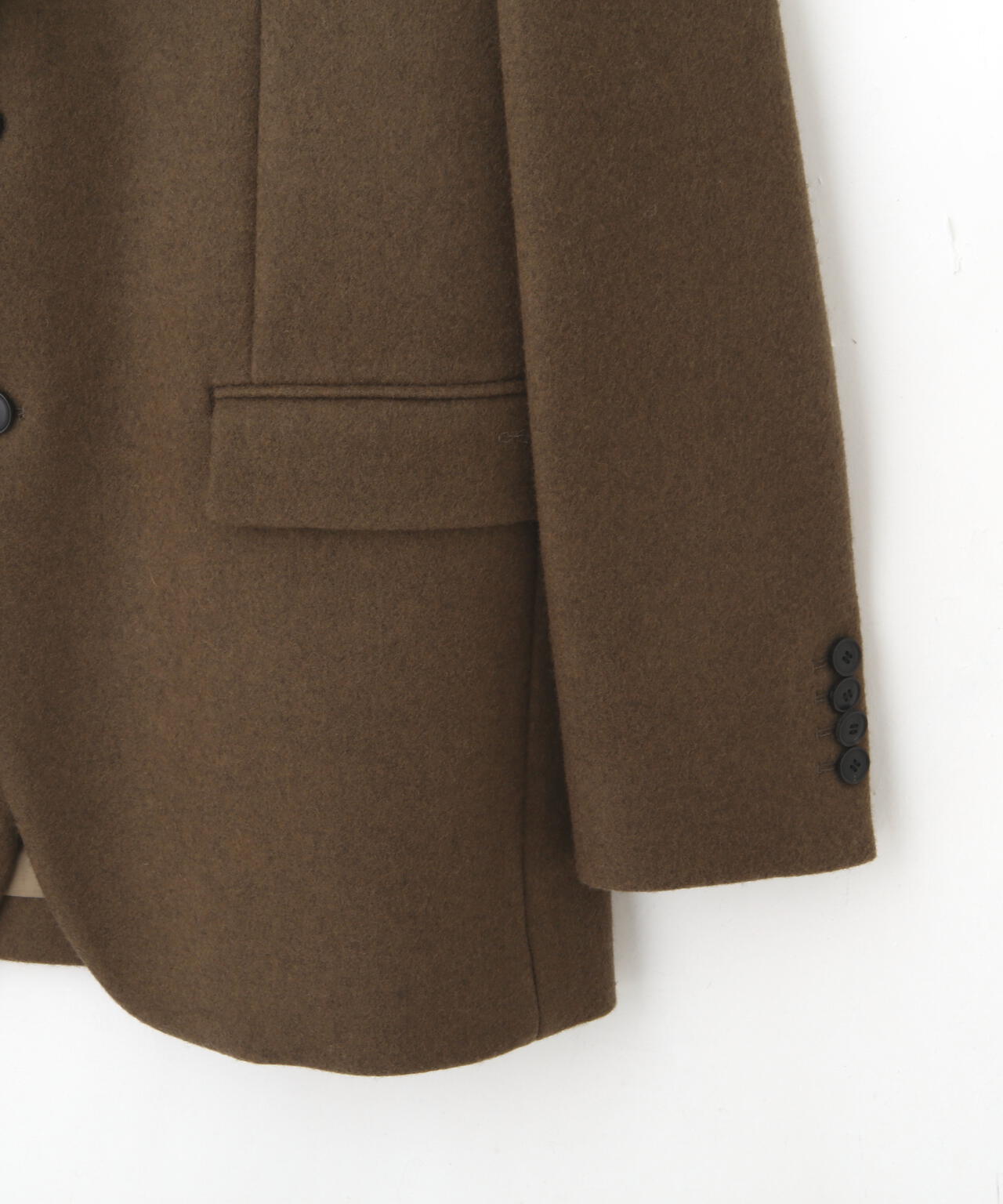 YLÈVE / NON MULESING WOOL OVERDYE MELTON JACKET