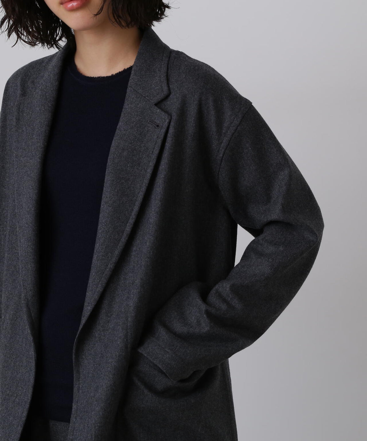 YLEVE / SUPER120's WOOL FLANNEL JACKET