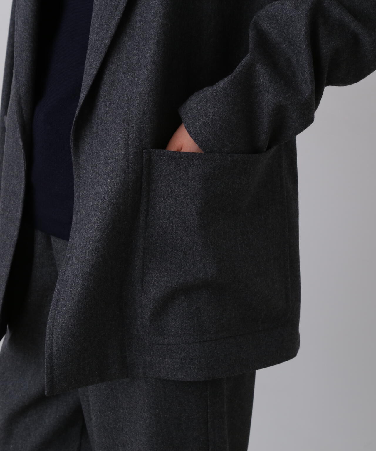 YLEVE / SUPER120's WOOL FLANNEL JACKET