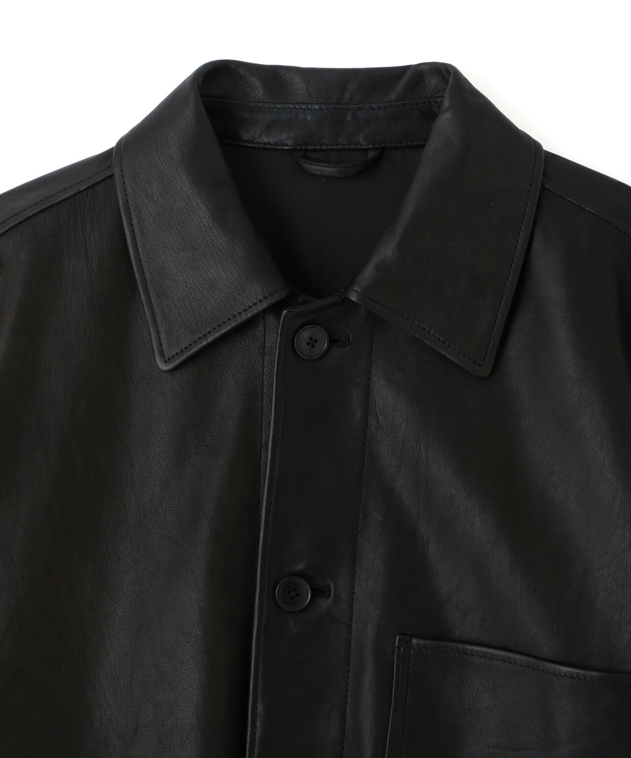 YLÈVE / SHEEP LEATHER COVERALL JACKET