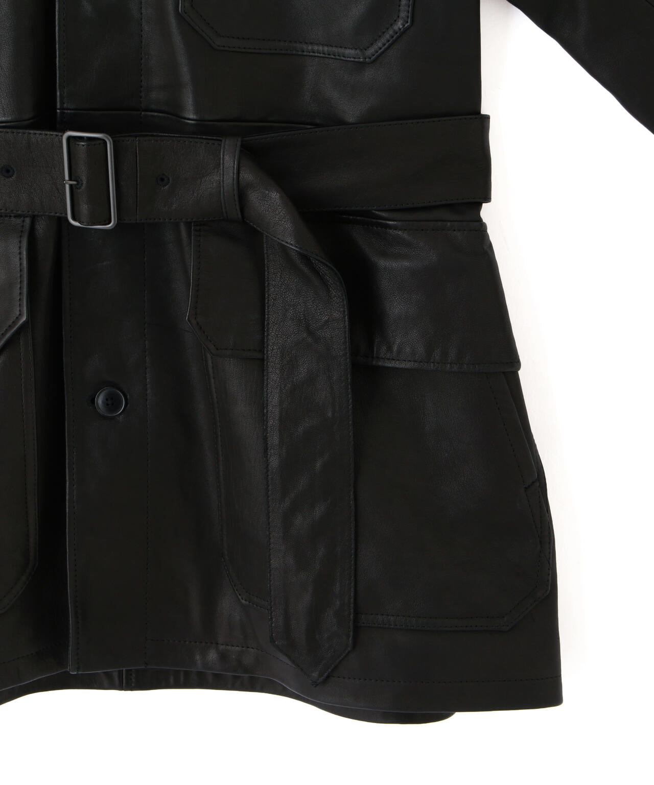 YLÈVE / SHEEP LEATHER COVERALL JACKET