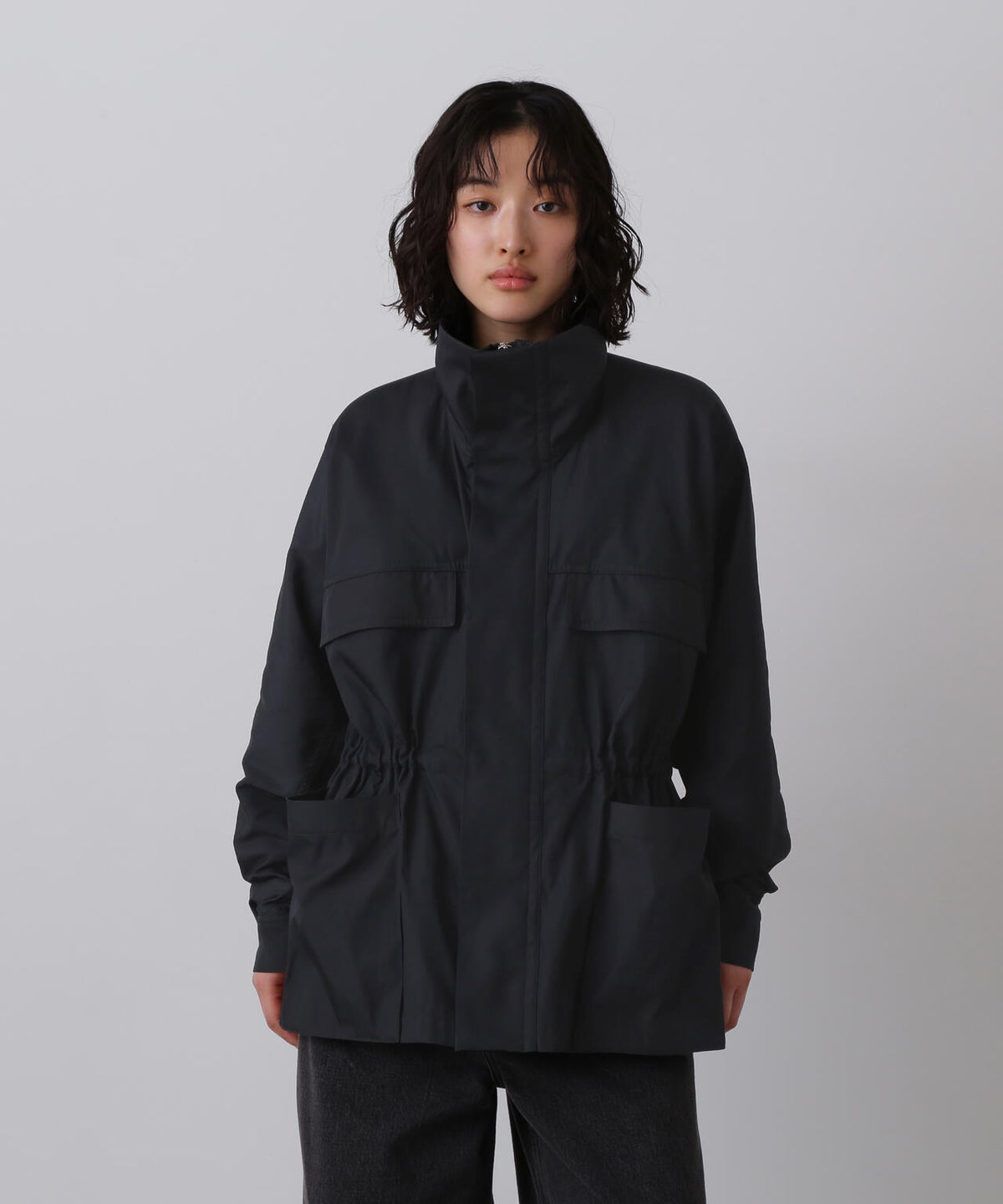 YLEVE / HIGH COUNT DOUBLE TWILL POLYESTER BLOUSON
