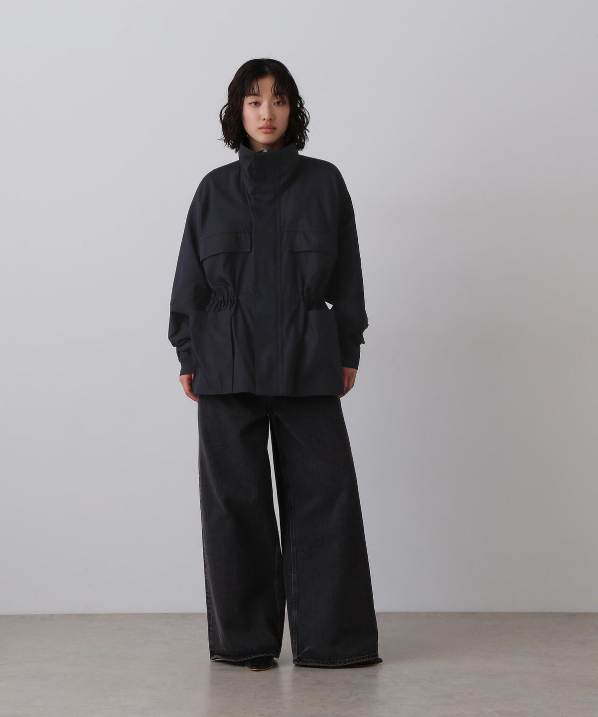 YLEVE / HIGH COUNT DOUBLE TWILL POLYESTER BLOUSON
