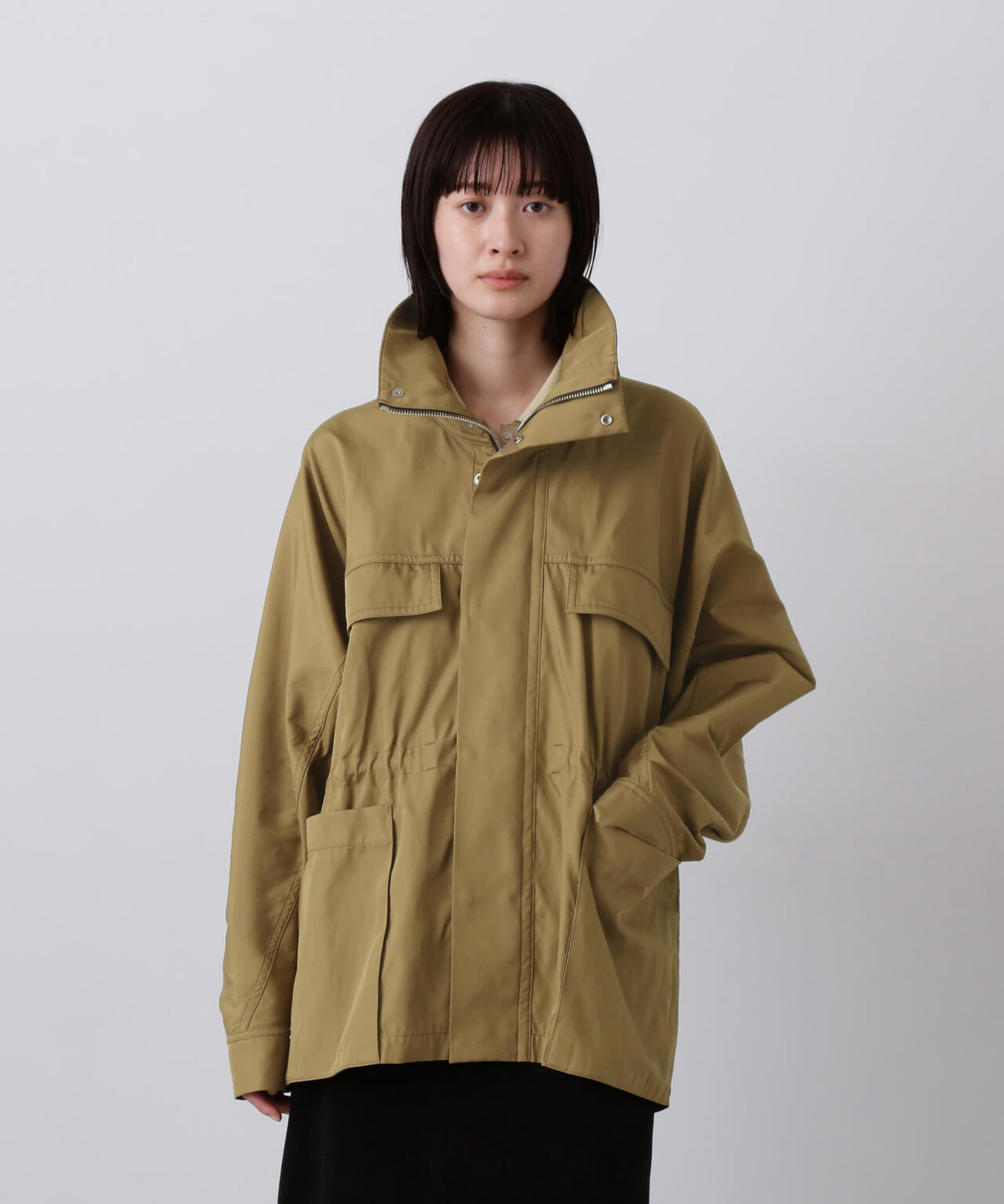 YLEVE / HIGH COUNT DOUBLE TWILL POLYESTER BLOUSON
