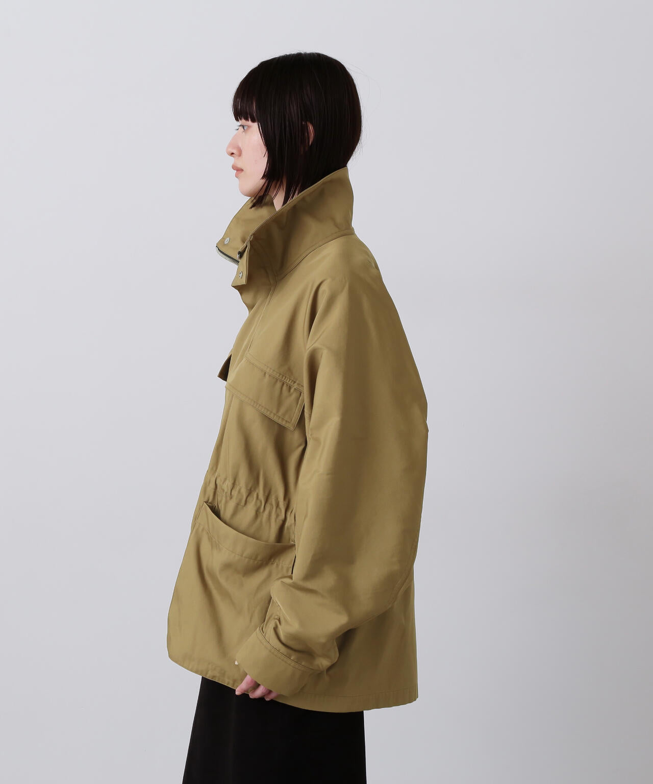 YLEVE / HIGH COUNT DOUBLE TWILL POLYESTER BLOUSON
