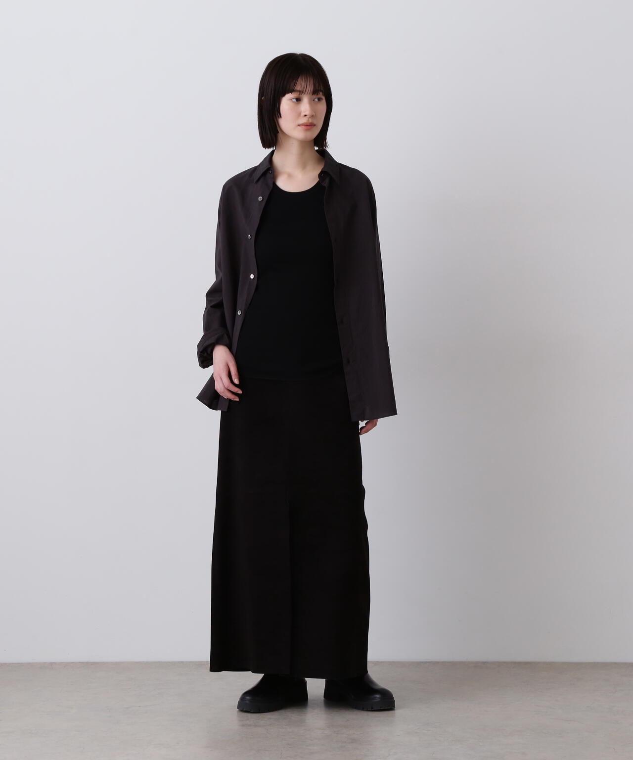 YLEVE / SHEEP SUEDE LEATHER SKIRT