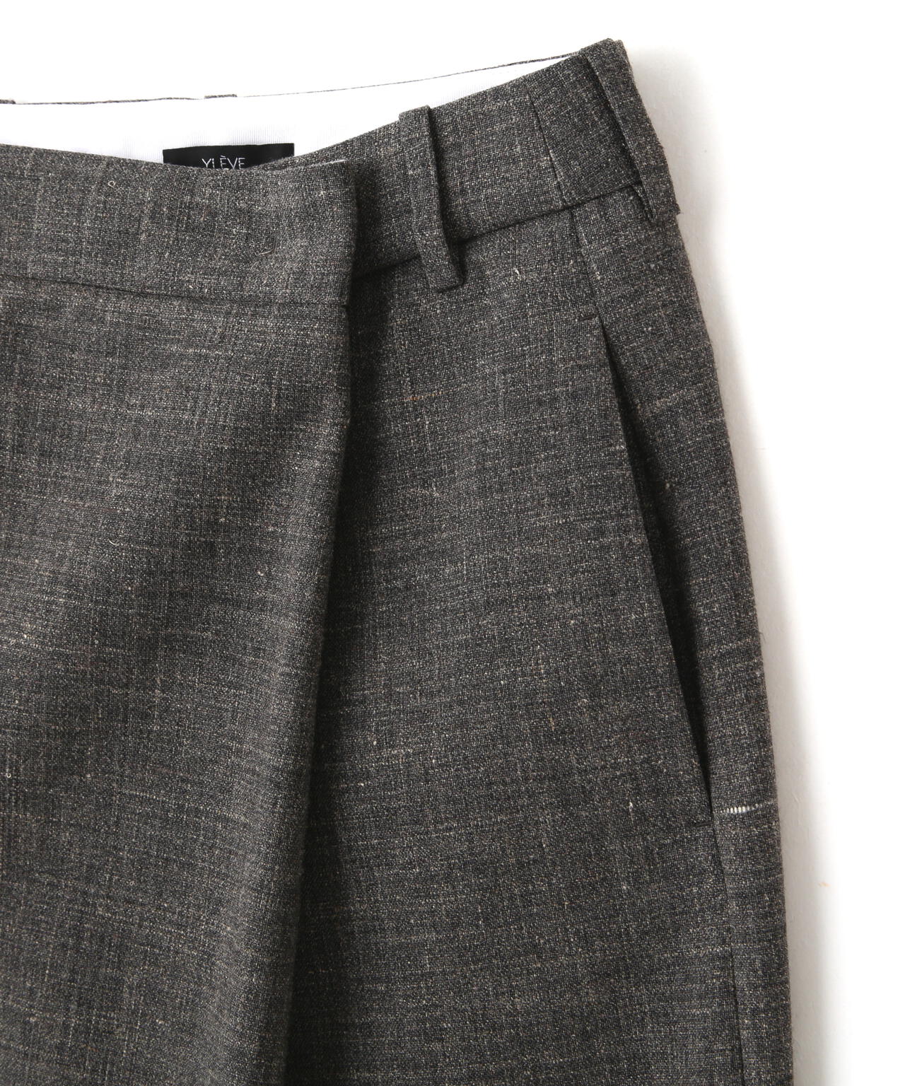 YLÈVE / WOOL LINEN WRAP SKIRT