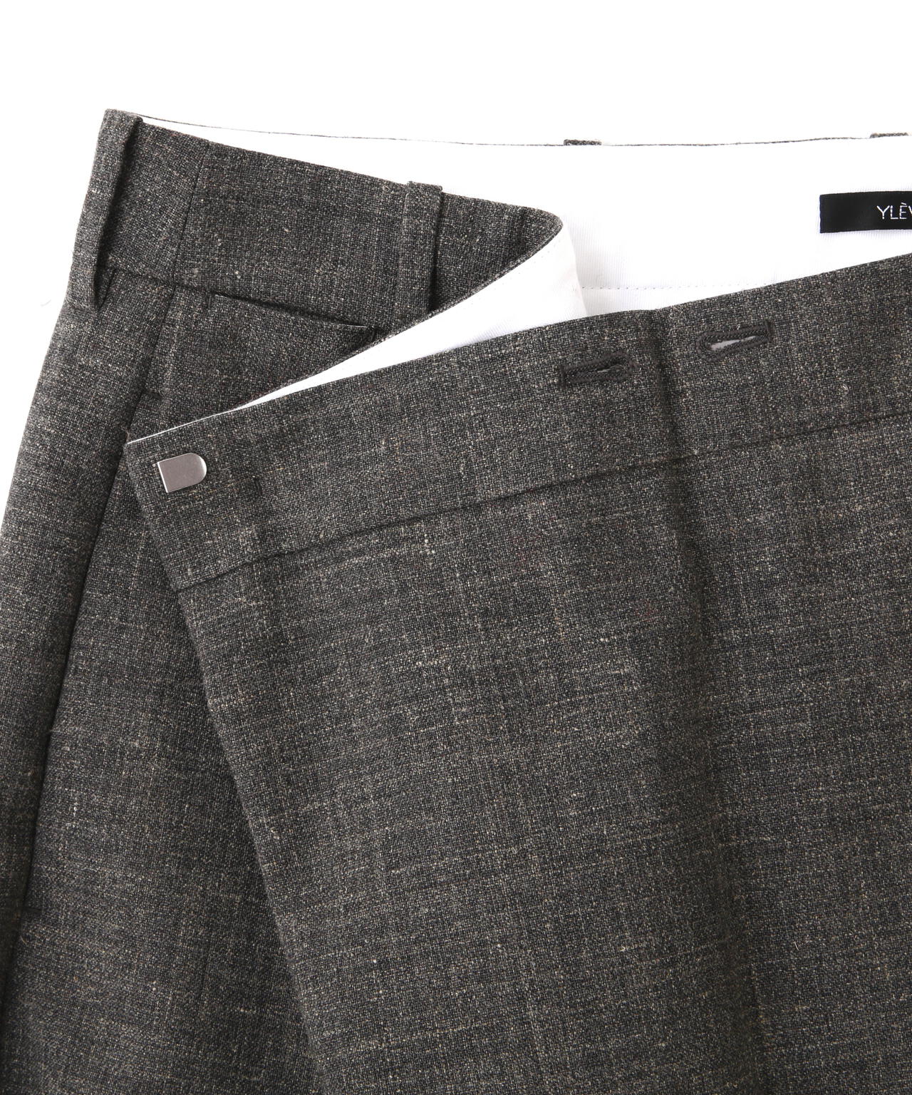 YLÈVE / WOOL LINEN WRAP SKIRT