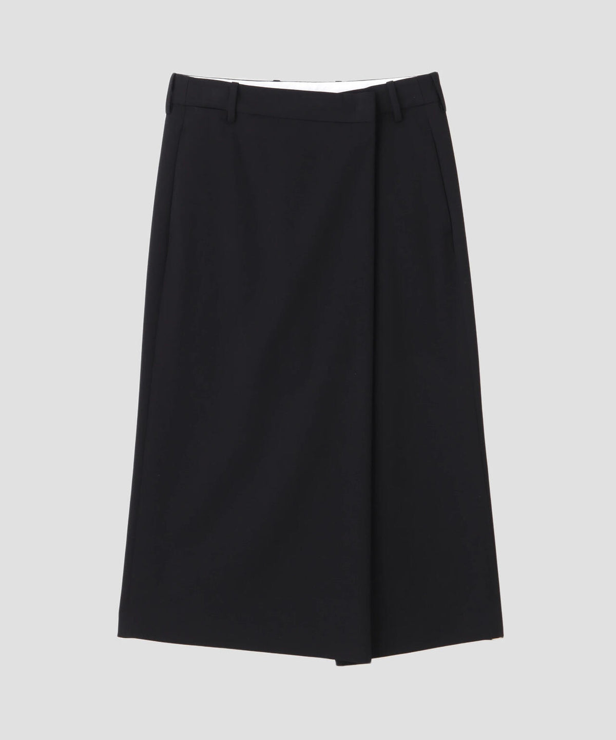 YLEVE / MERINO WOOL TWILL WRAP SKIRT