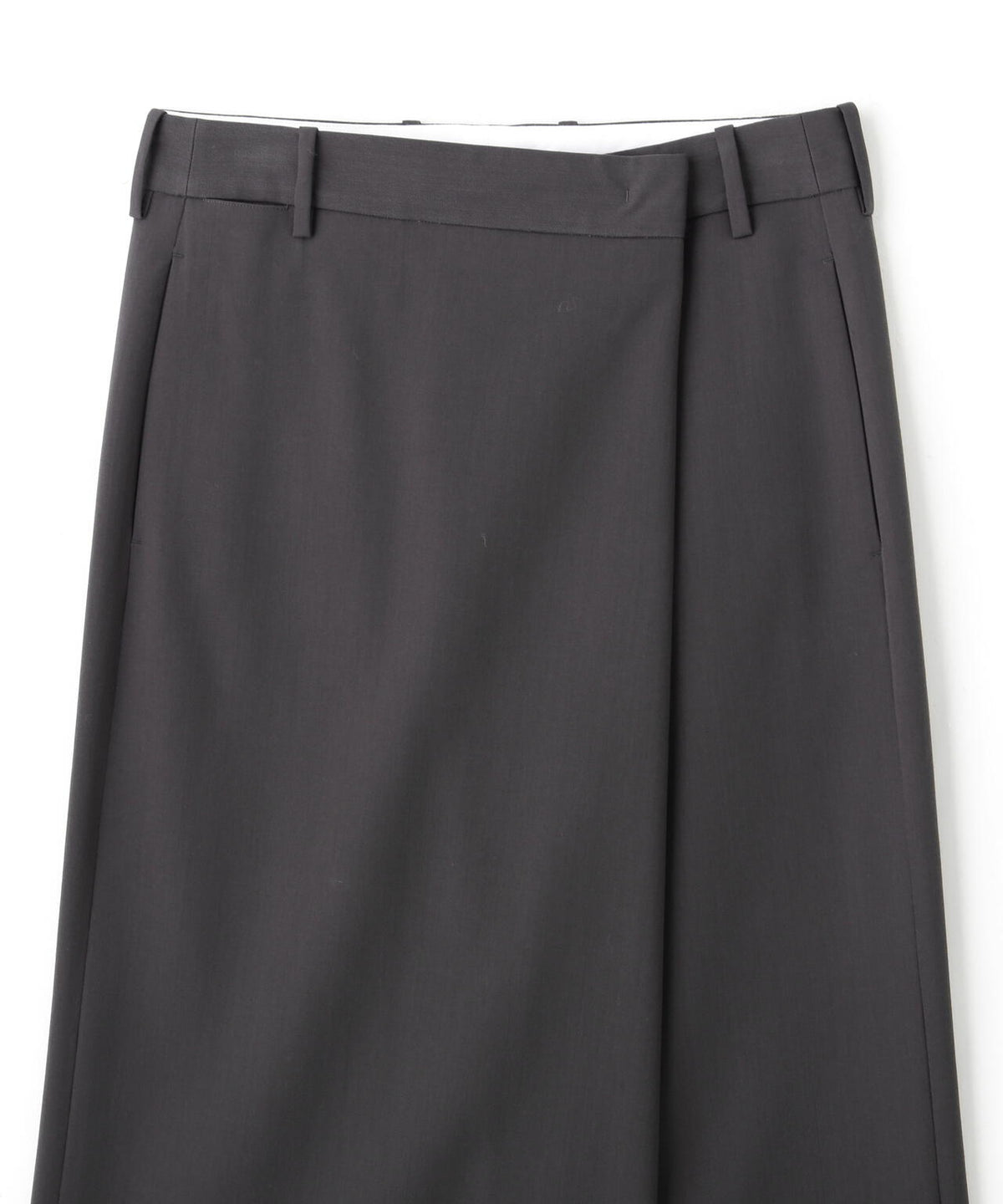 YLEVE / MERINO WOOL TWILL WRAP SKIRT