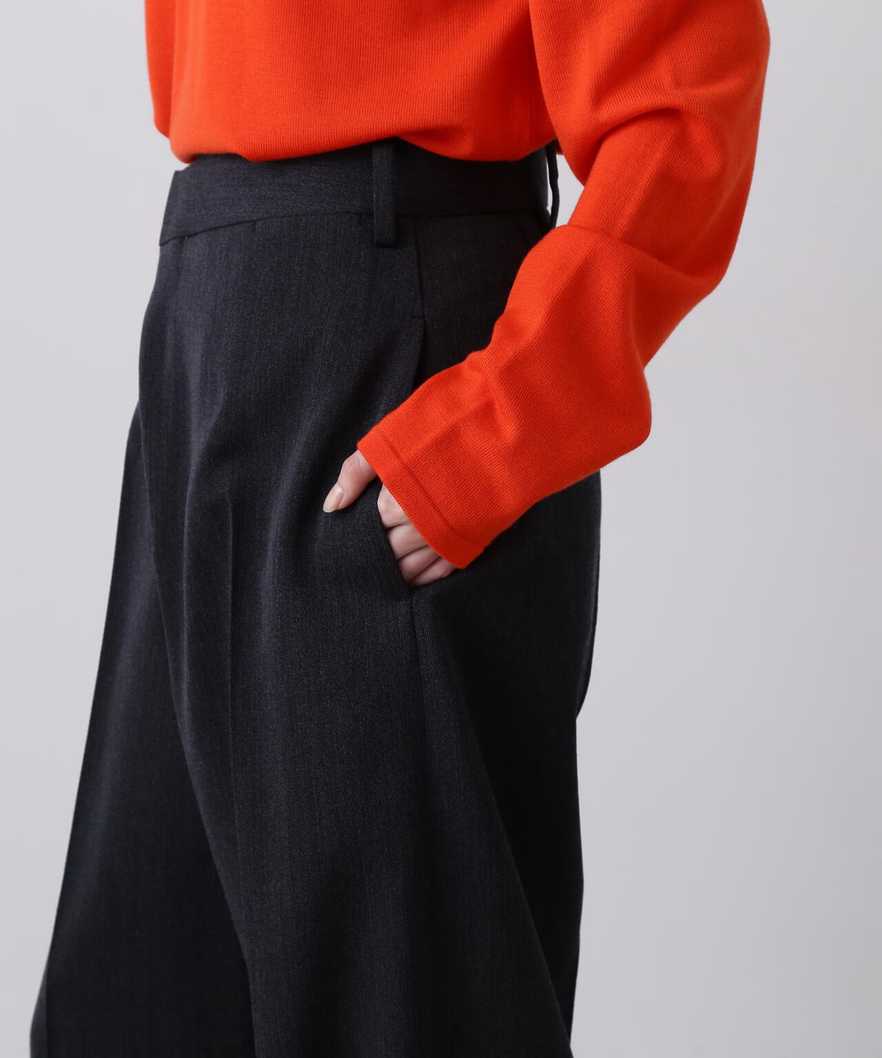 YLÈVE / 2/72 WOOL TRICHOTINE TROUSERS