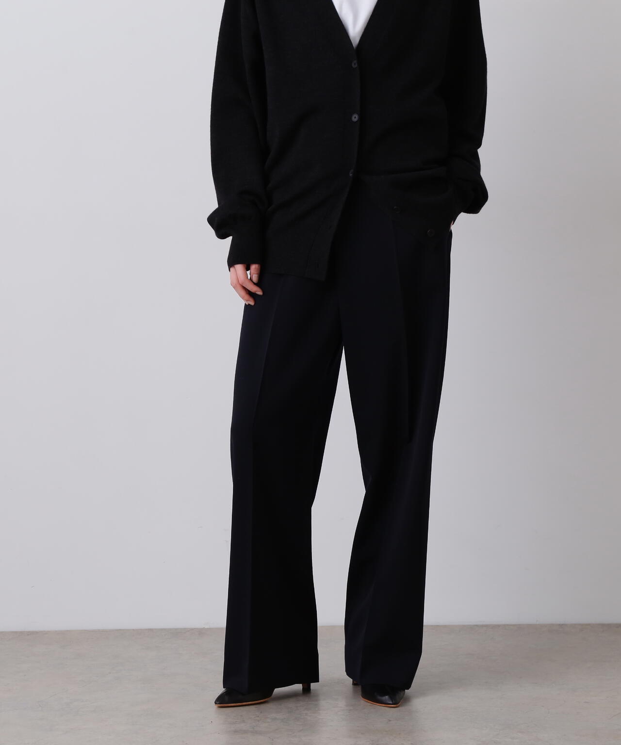 YLÈVE / 2/72 WOOL TRICHOTINE TROUSERS