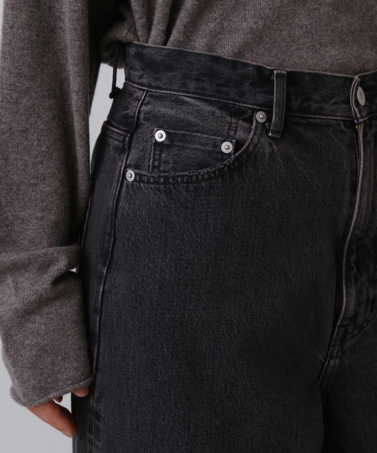 YLEVE / 13.5oz DENIM HIGH WAIST WIDE