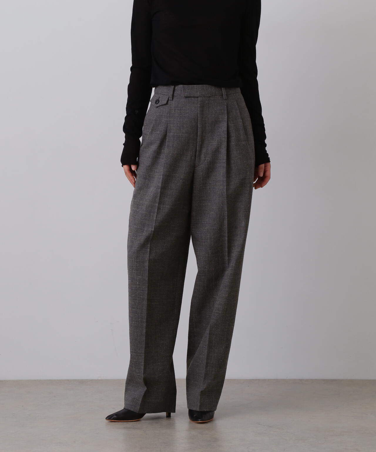 YLEVE / WOOL LINEN TROUSERS