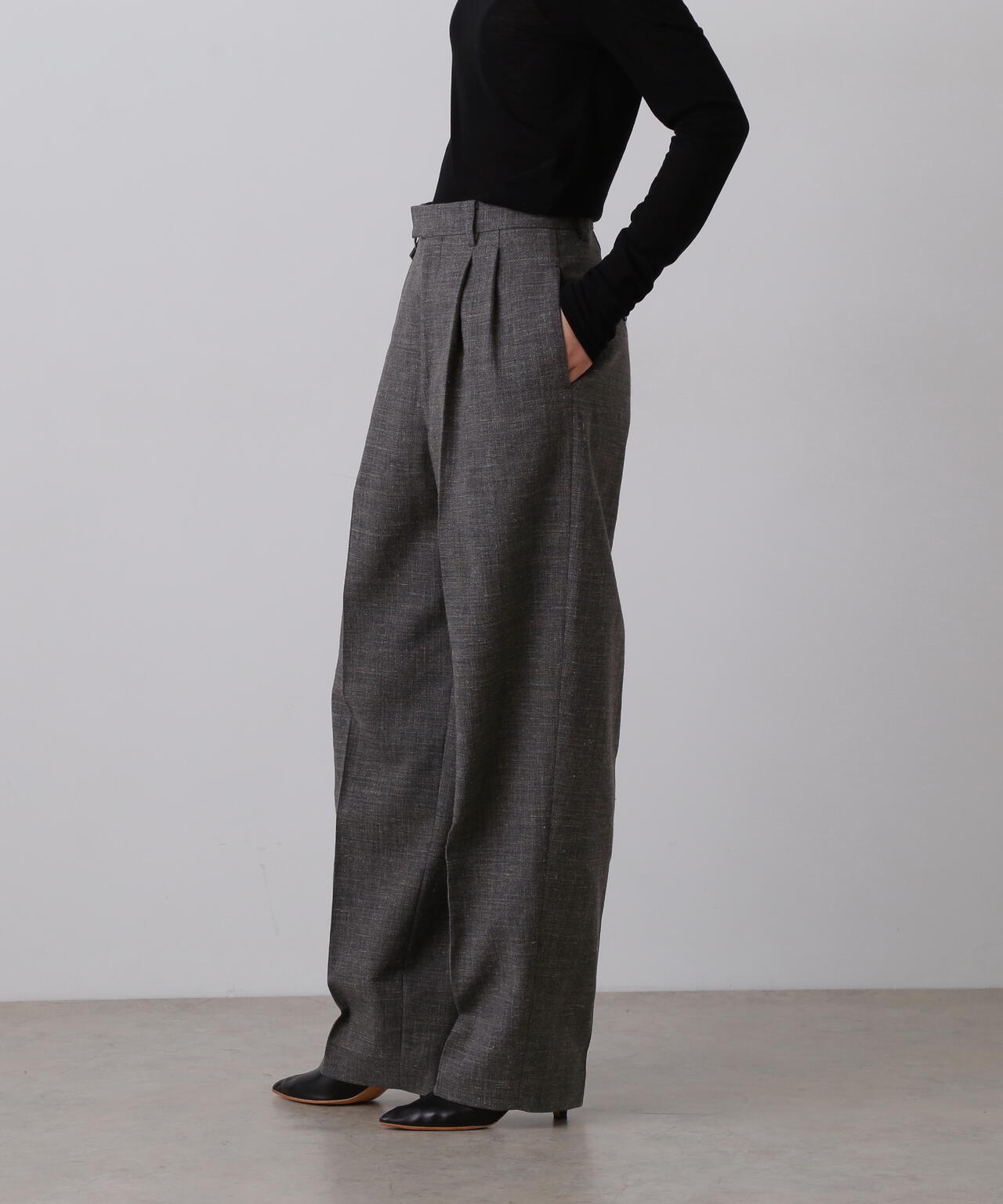 YLEVE / WOOL LINEN TROUSERS