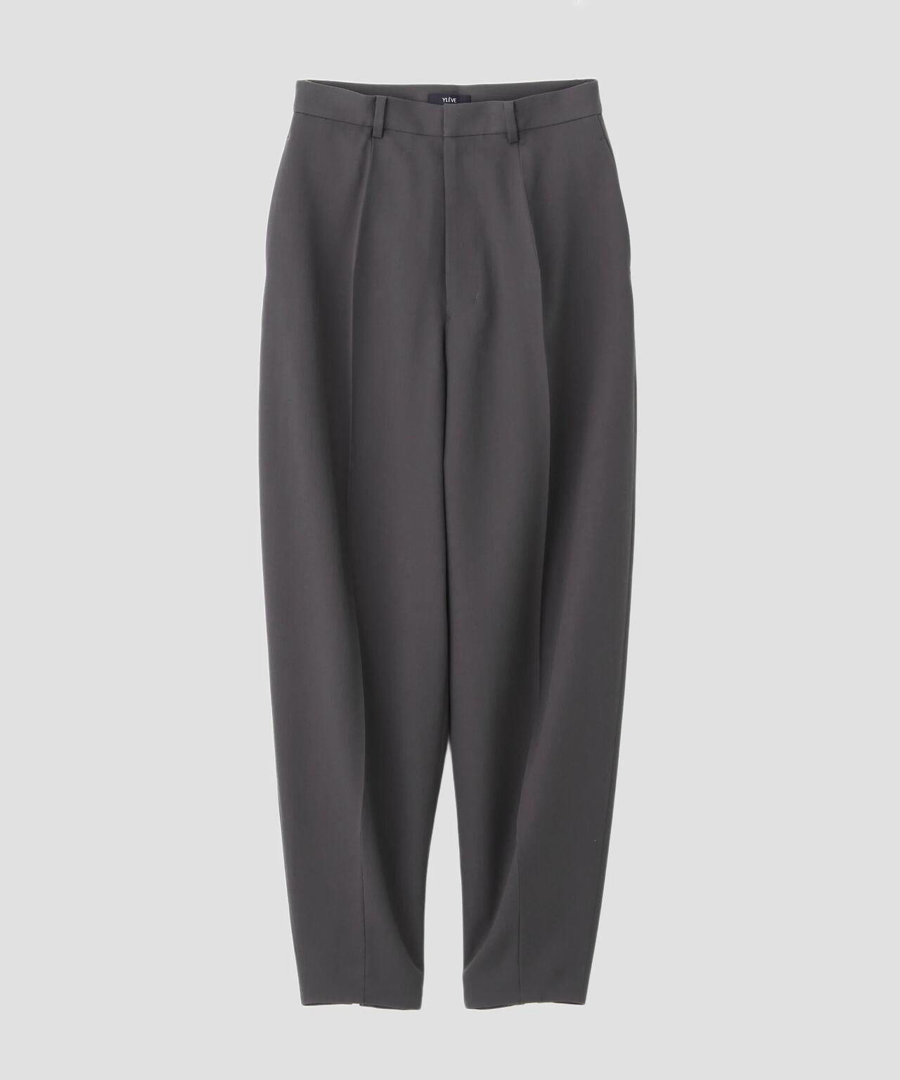 YLÈVE / MERINO WOOL TWILL CURVED TROUSERS