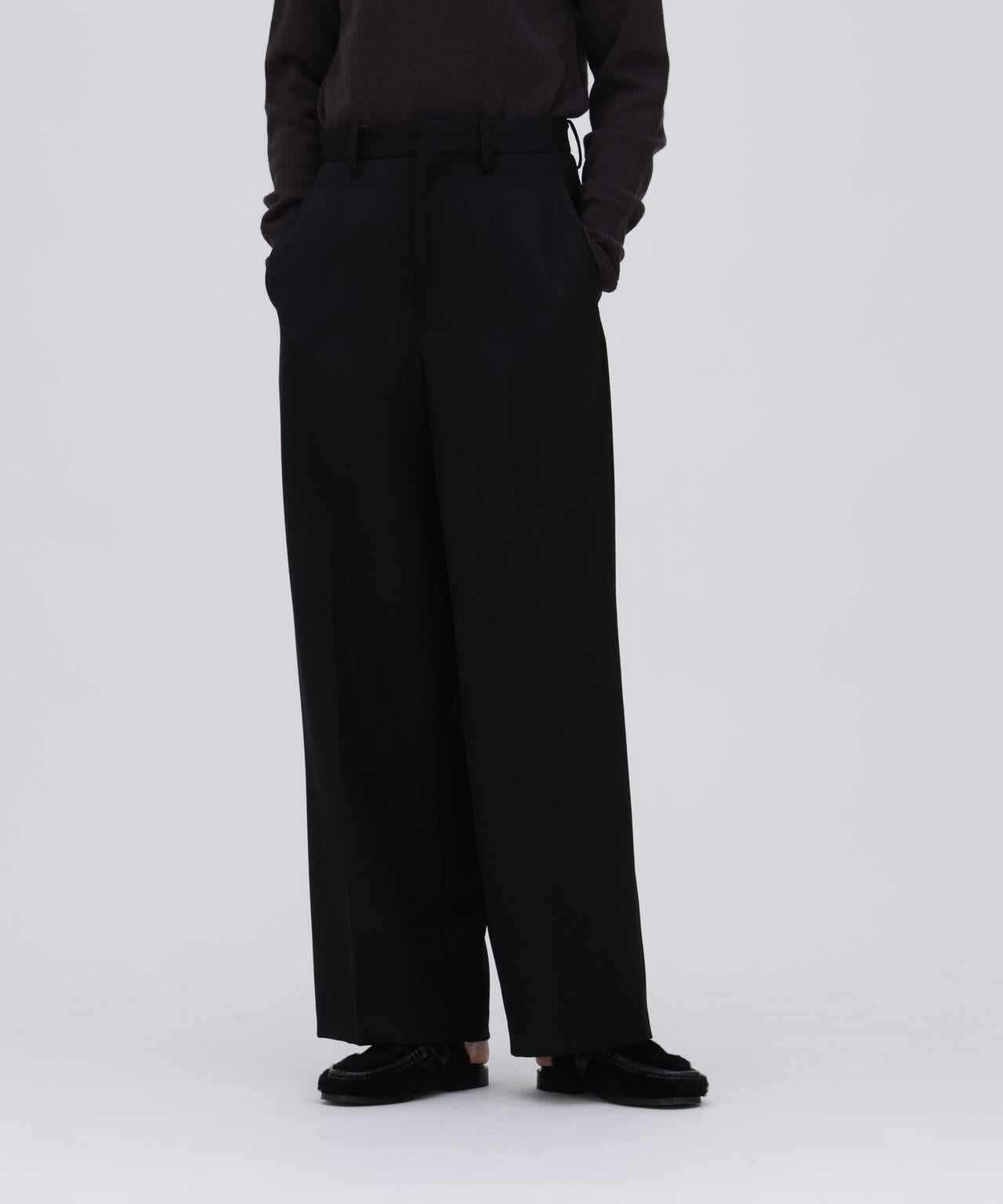 YLEVE / WOOL TWILL TROUSERS