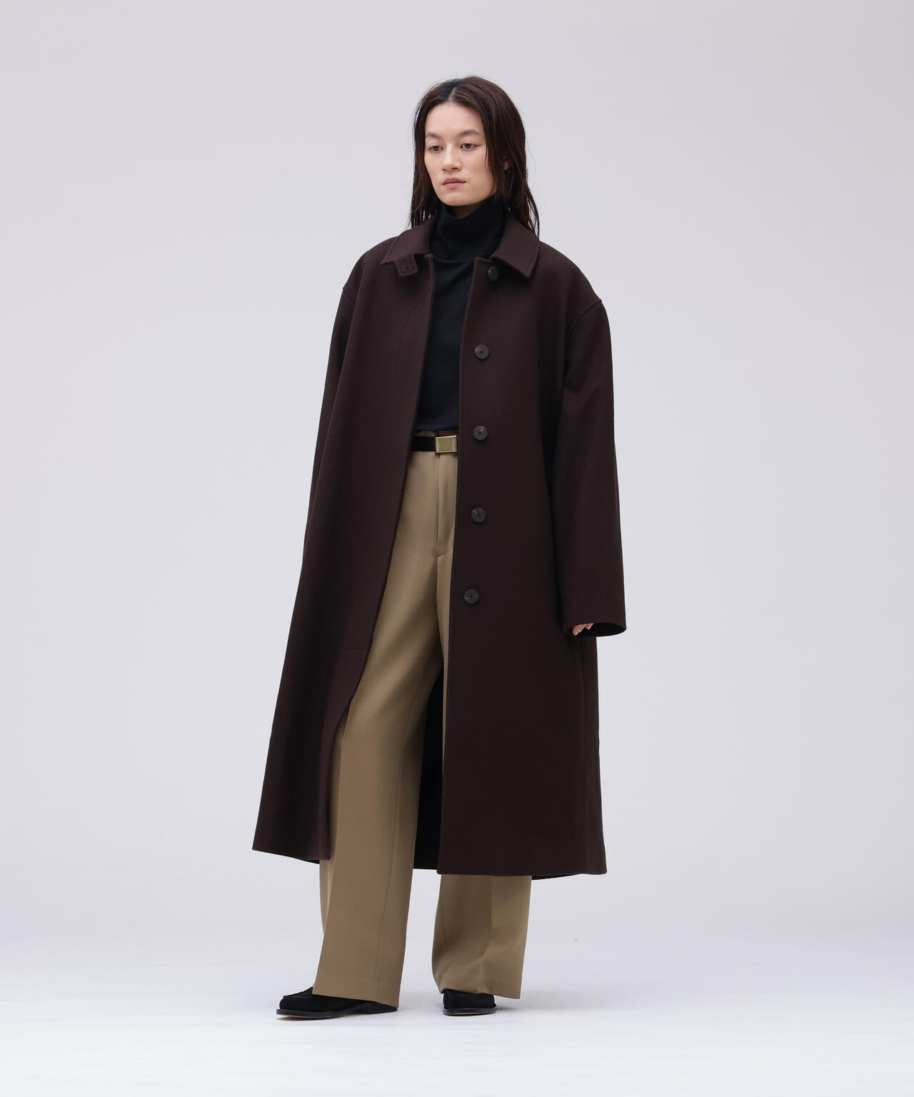 YLEVE / WOOL TWILL TROUSERS