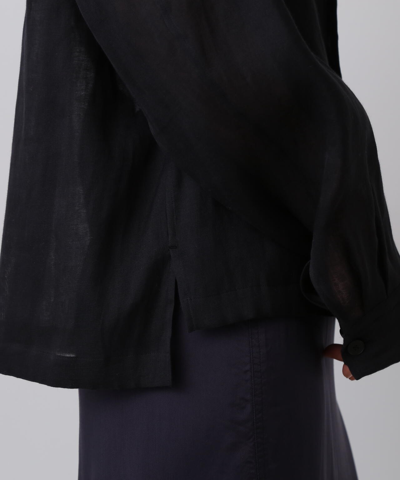 YLÈVE / COTTON SILK DOUBLE ORGANDY SHIRT