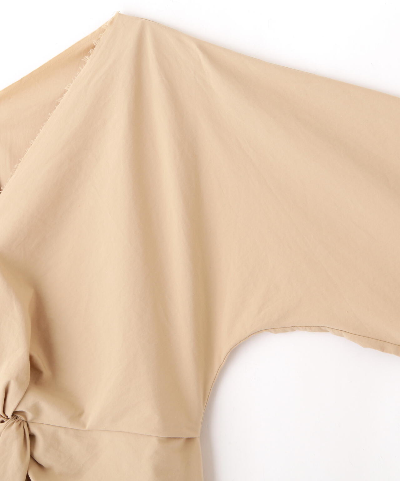 YLÈVE / OMI BLEACHED COTTON TWILL TWIST BLOUSE