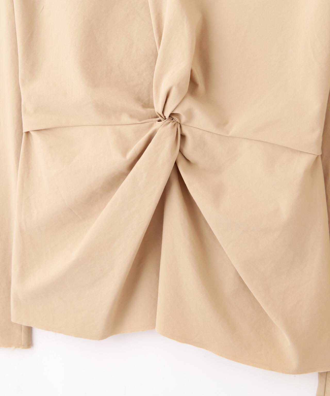 YLÈVE / OMI BLEACHED COTTON TWILL TWIST BLOUSE