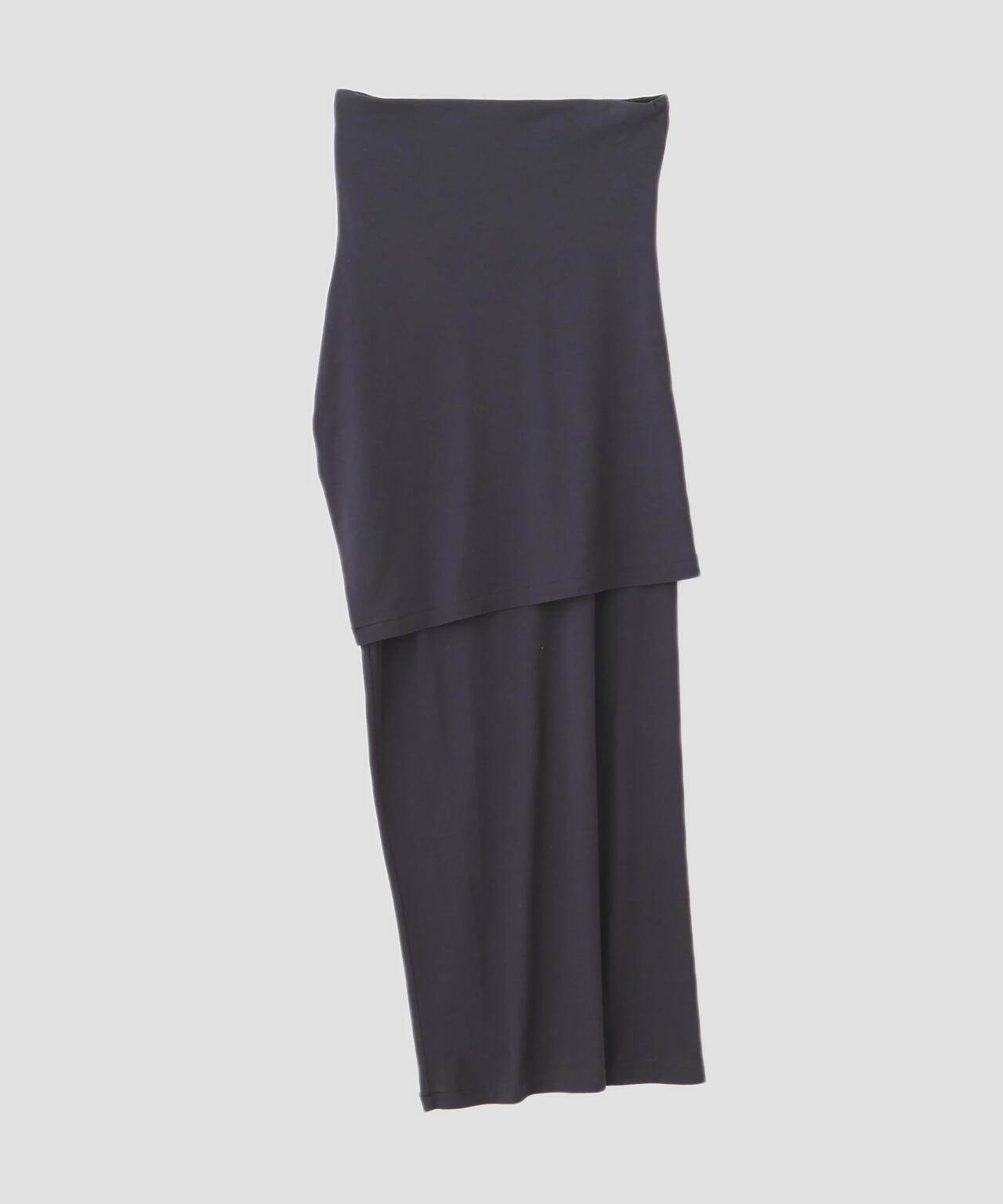 YLÈVE / 80/2 HIGH-TWISTED GAUZE BARE JERSEY ONE PIECE SKIRT