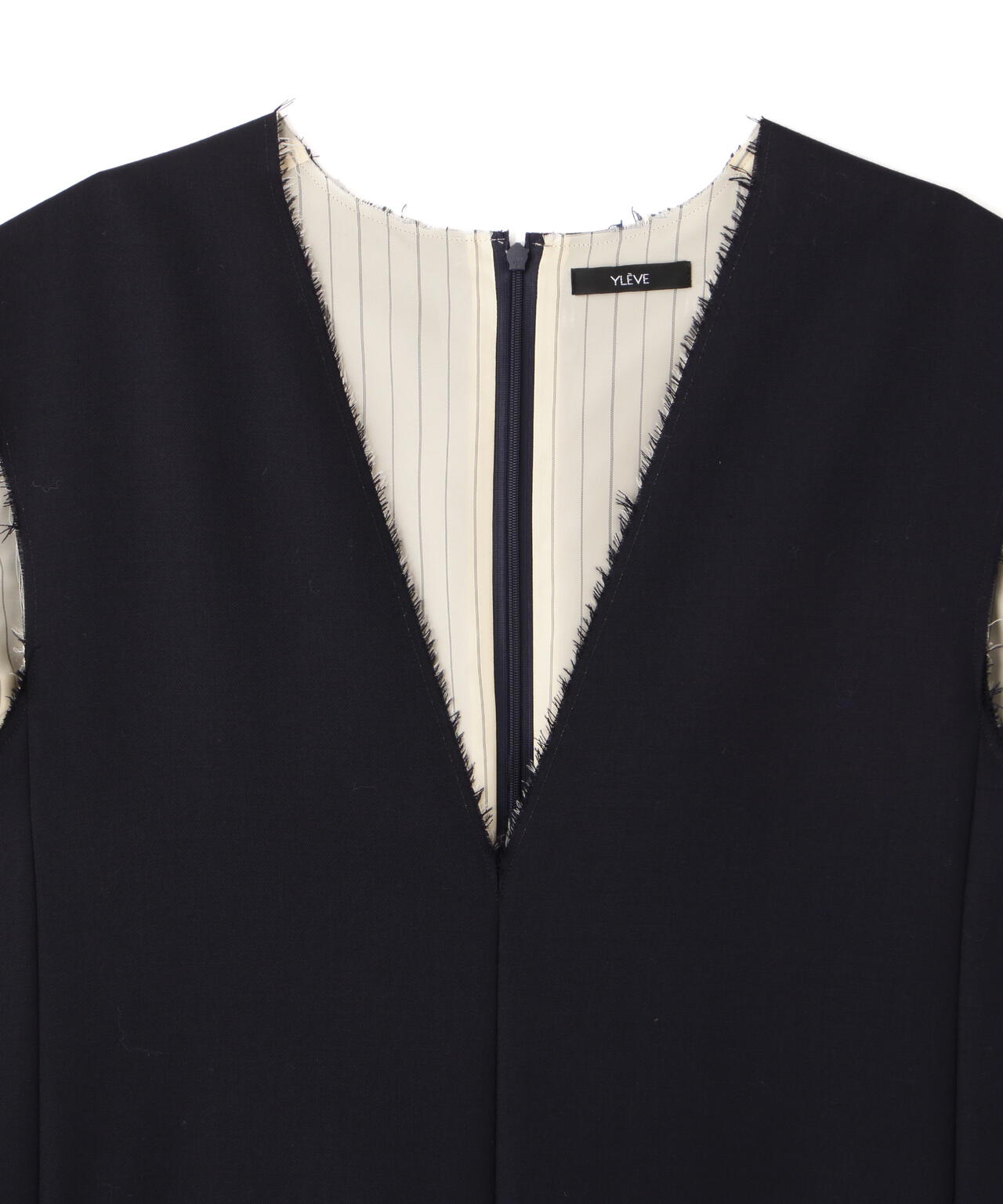 YLÈVE / WOOL MOHAIR GABA x VISCOSE COTTON SATIN ONE PIECE