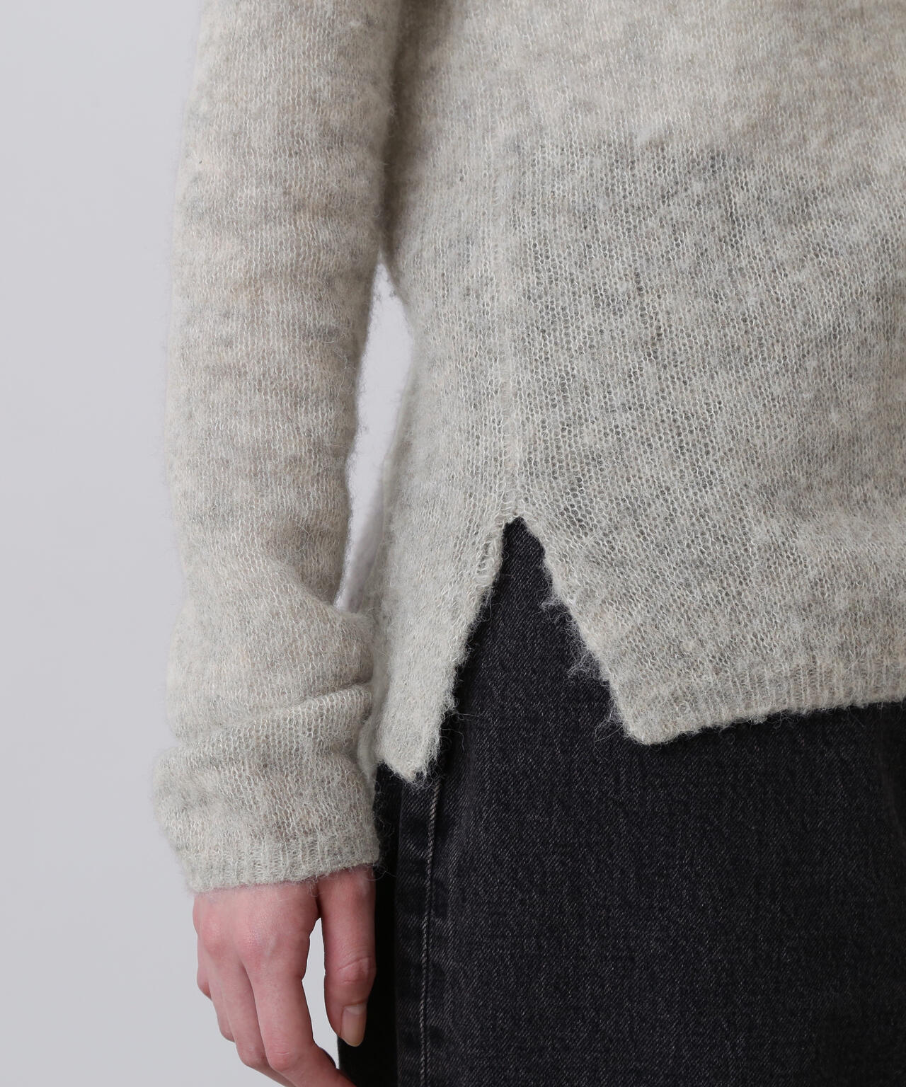 YLÈVE / FAIRY ALPACA KNIT HENLY NECK