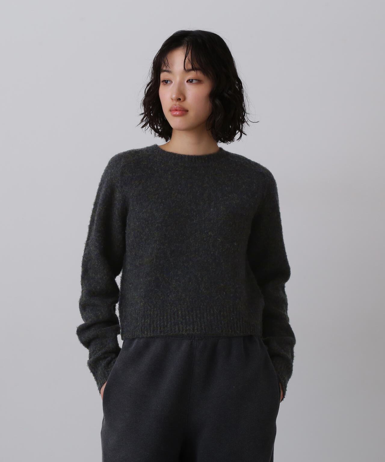 YLEVE / ITARIAN MERINO WOOL MELANGE KNIT PULL OVER