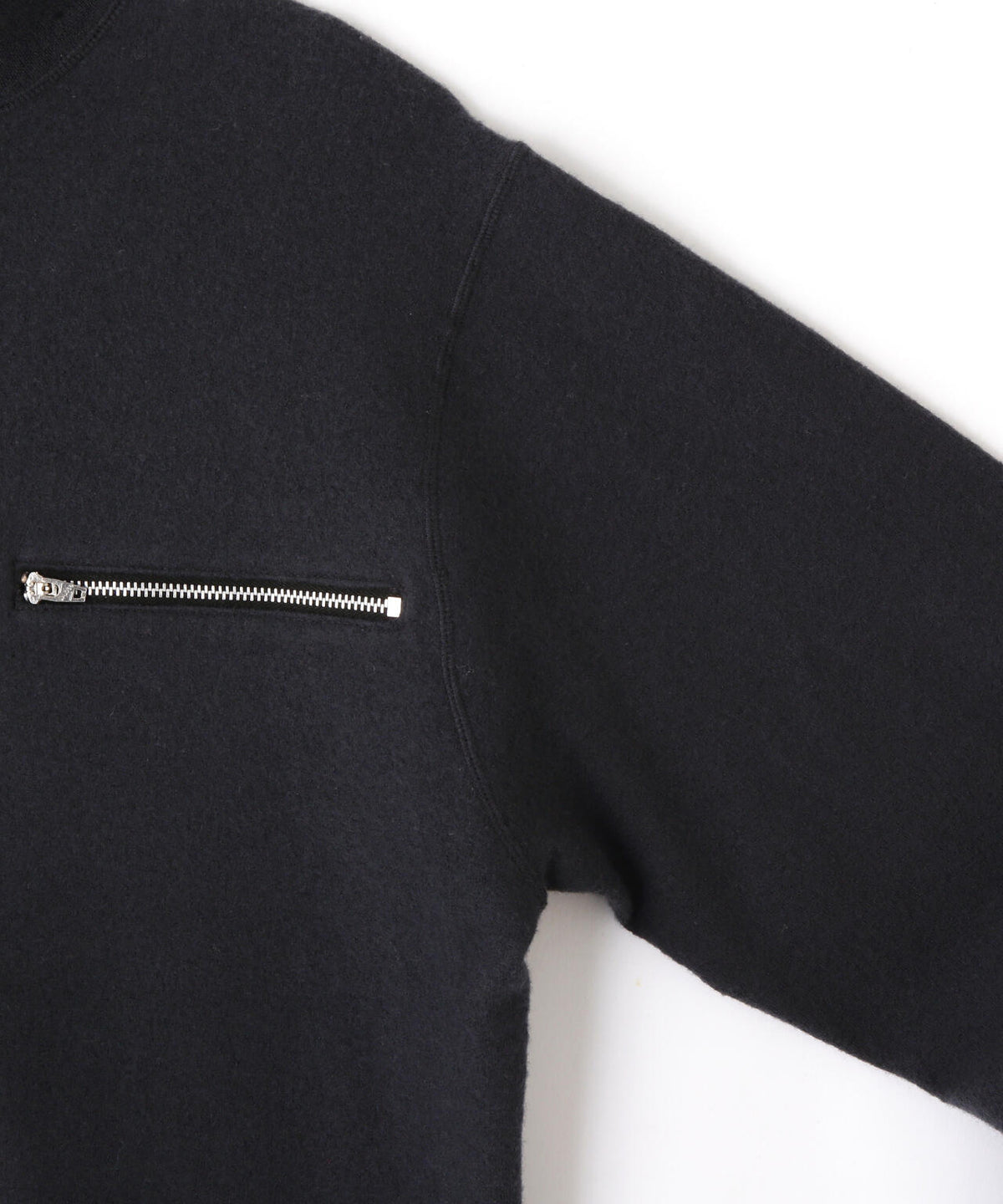YLEVE / ULTRAFINE MERINO MILLED WOOL KNIT HALF ZIP PULL OVER