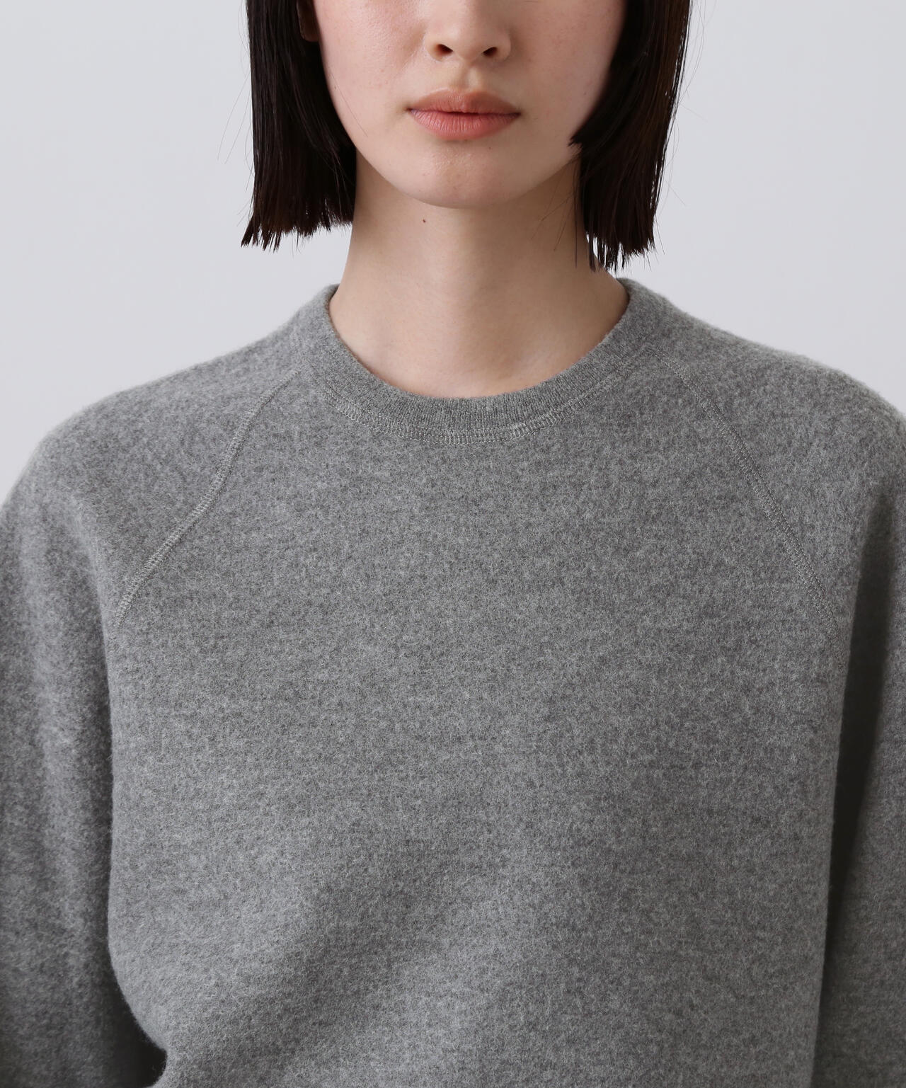YLEVE / ULTRAFINE MERINO MILLED WOOL KNIT PULL OVER