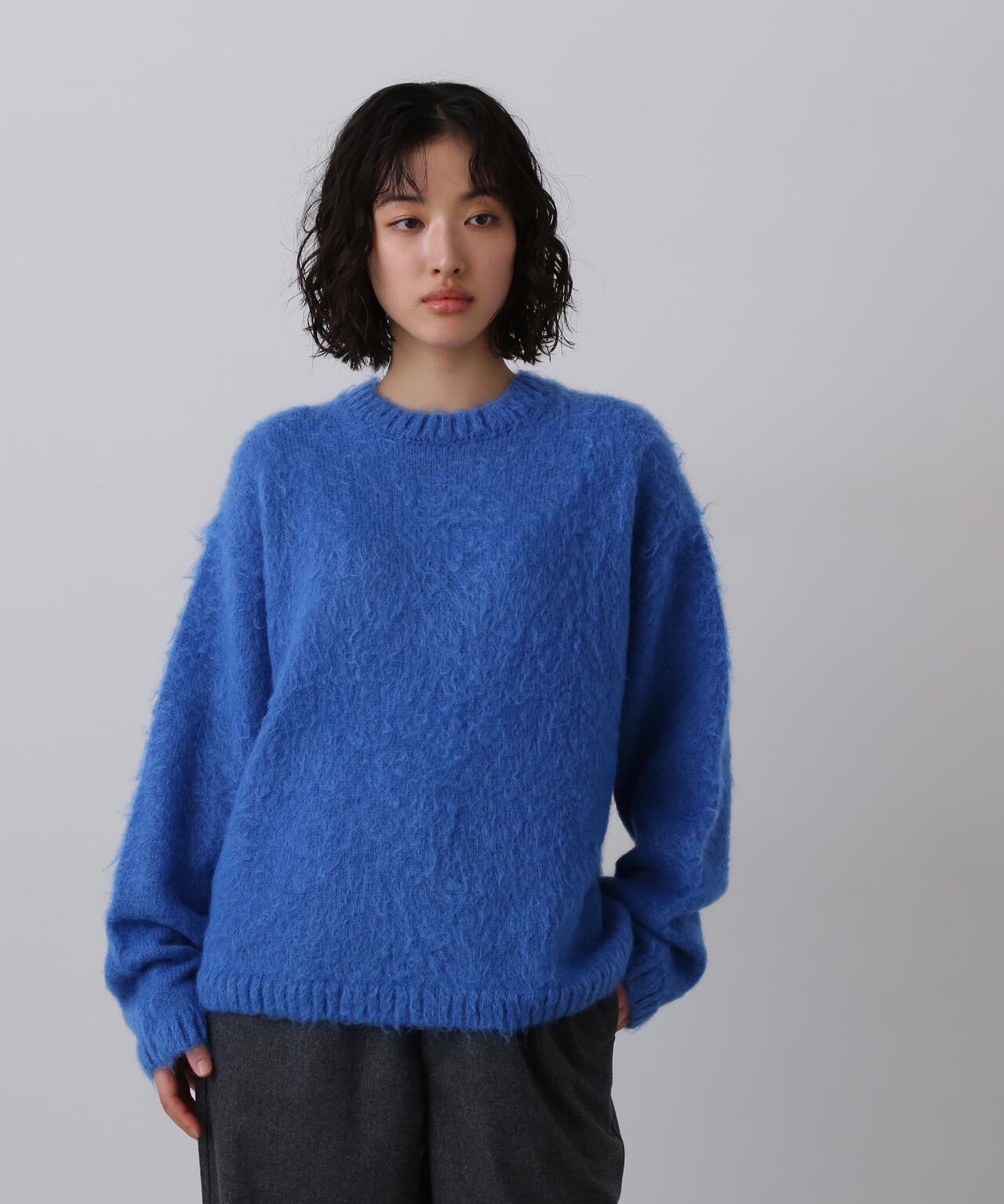 YLEVE / MOHAIR NAPPING KNIT PULL OVER