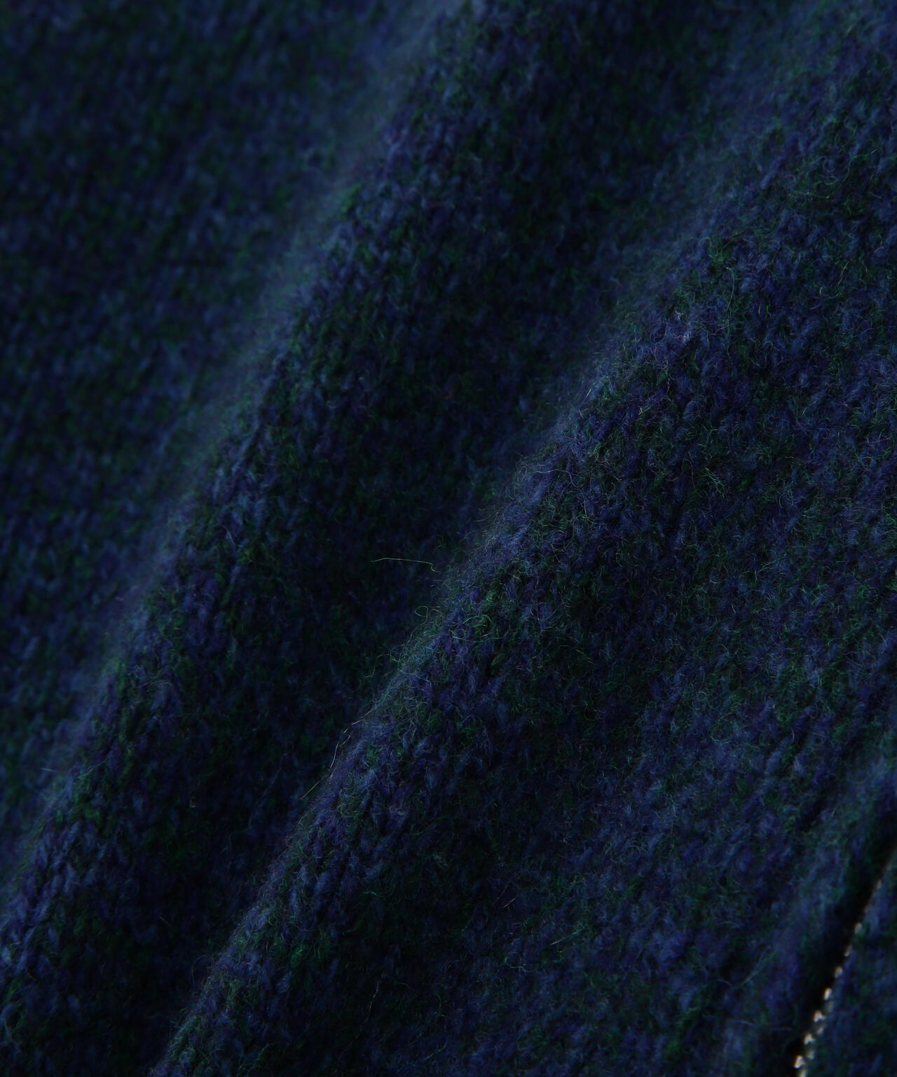 YLEVE / WOOL CASHMERE MELANGE KNIT FULL ZIP PULL OVER