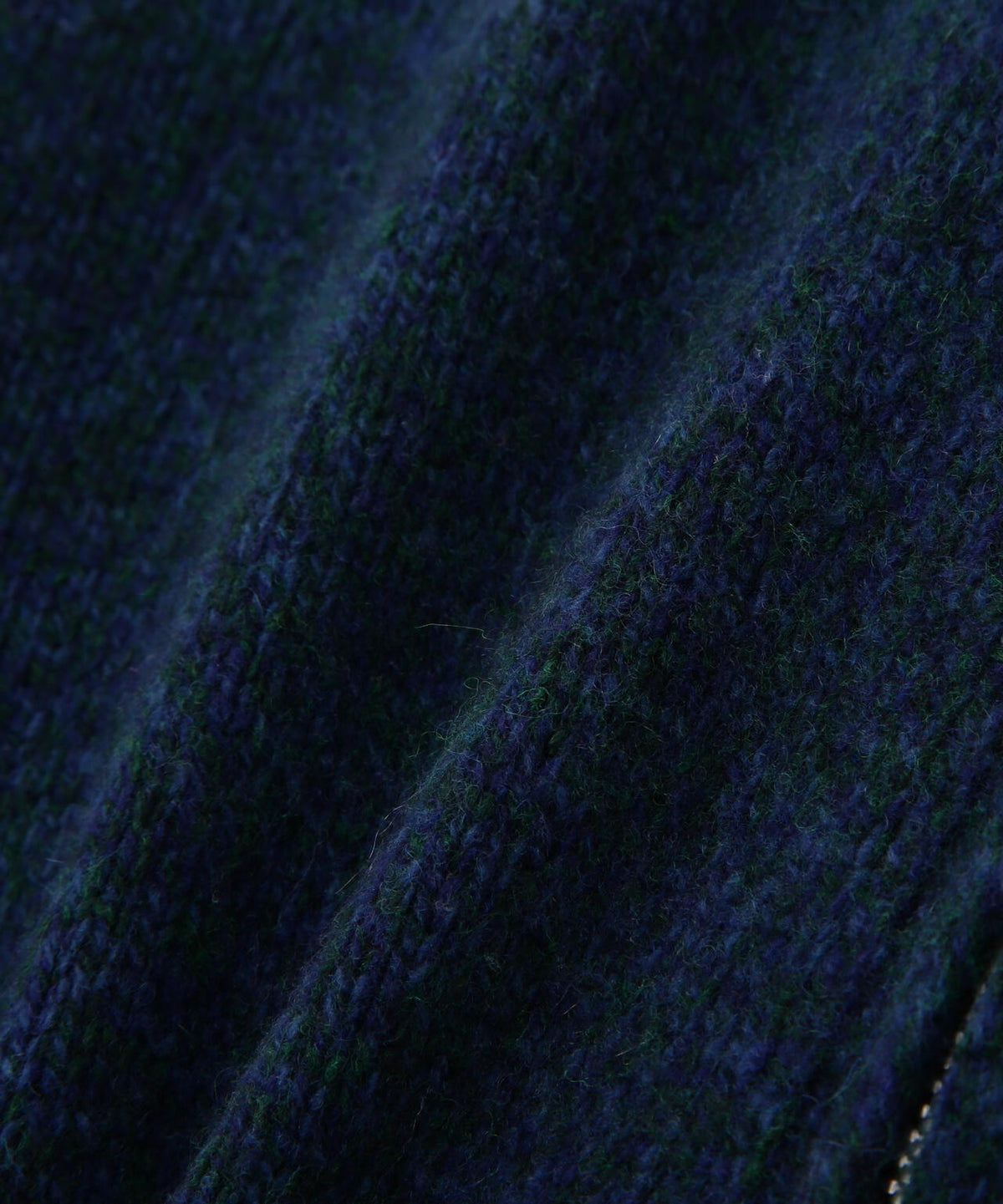 YLEVE / WOOL CASHMERE MELANGE KNIT FULL ZIP PULL OVER