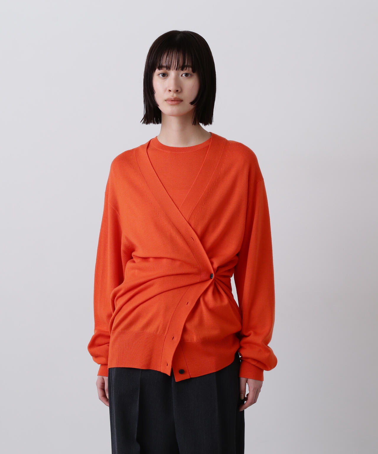 YLÈVE / SUPERFINE 120’S WOOL KNIT CARDIGAN