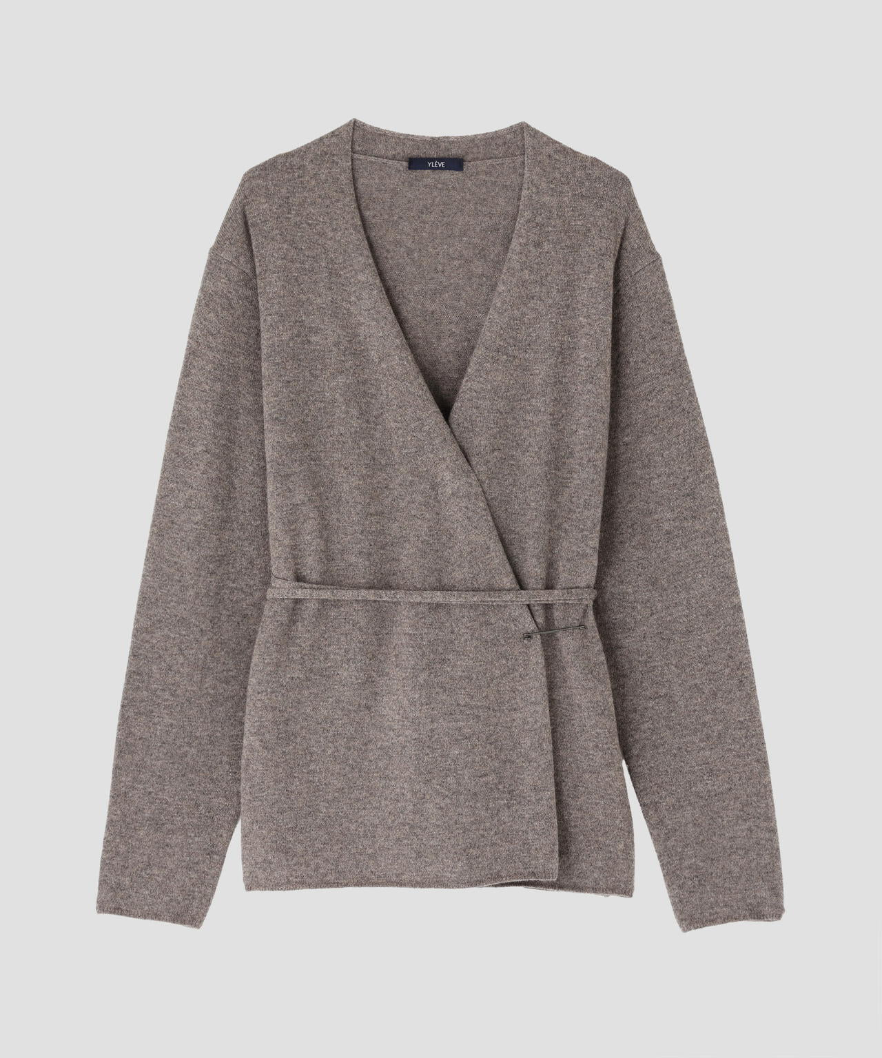 YLEVE / CASHMERE KNIT WRAP CARDIGAN