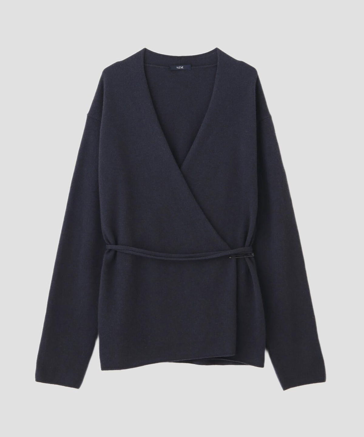 YLEVE / CASHMERE KNIT WRAP CARDIGAN