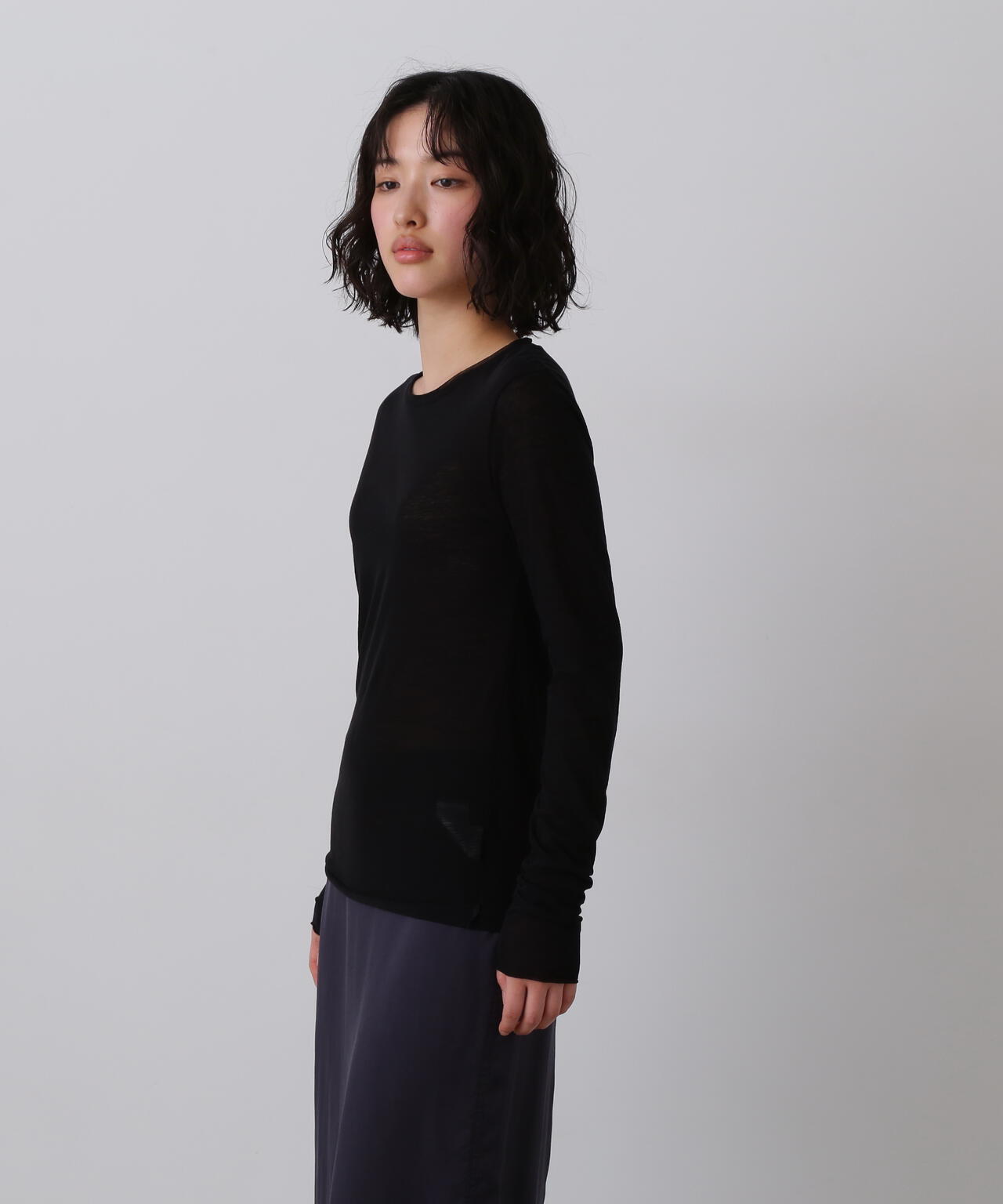 YLÈVE / COTTON SUPER HIGH-TWISTED BIO PULL OVER