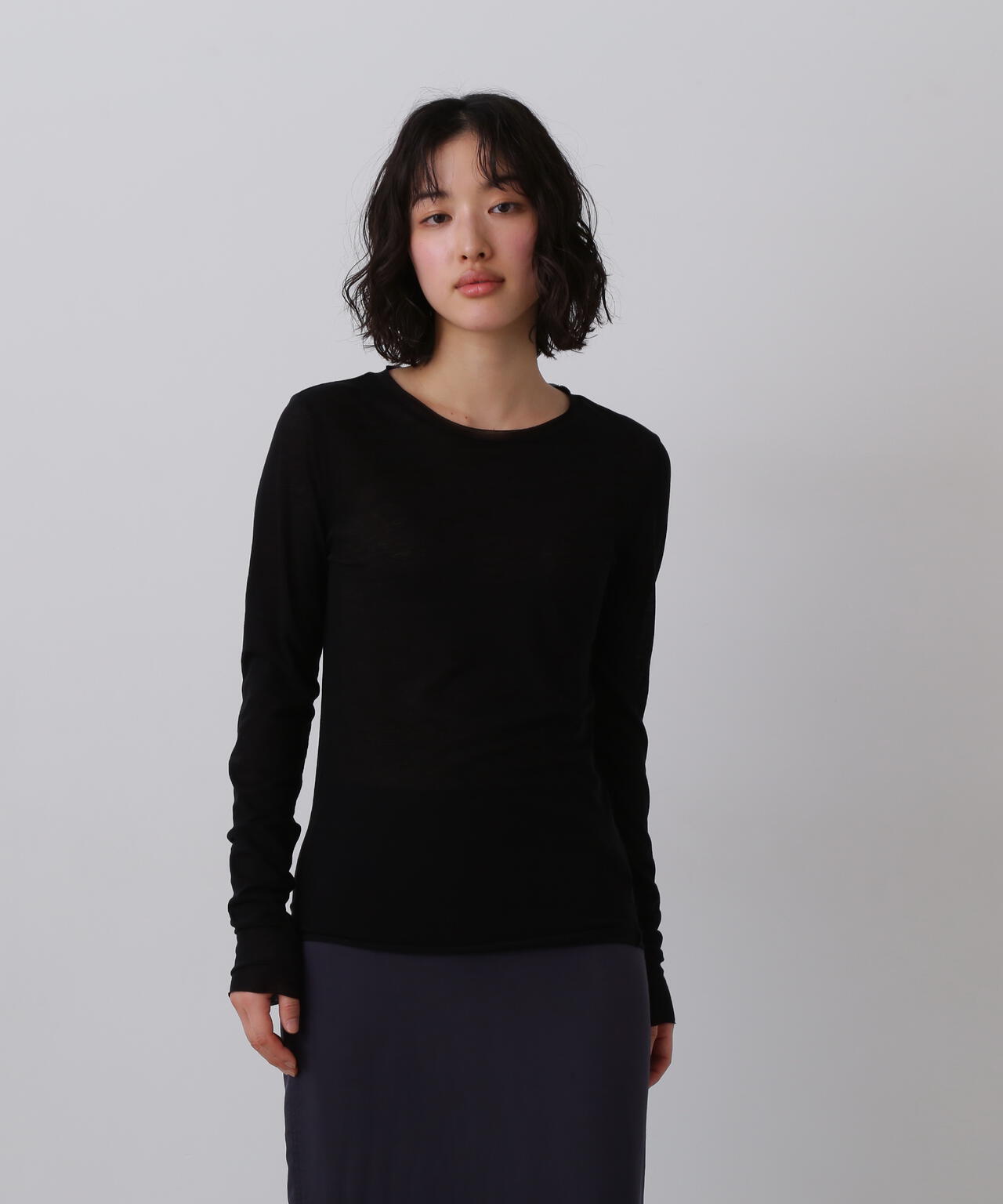 YLÈVE / COTTON SUPER HIGH-TWISTED BIO PULL OVER