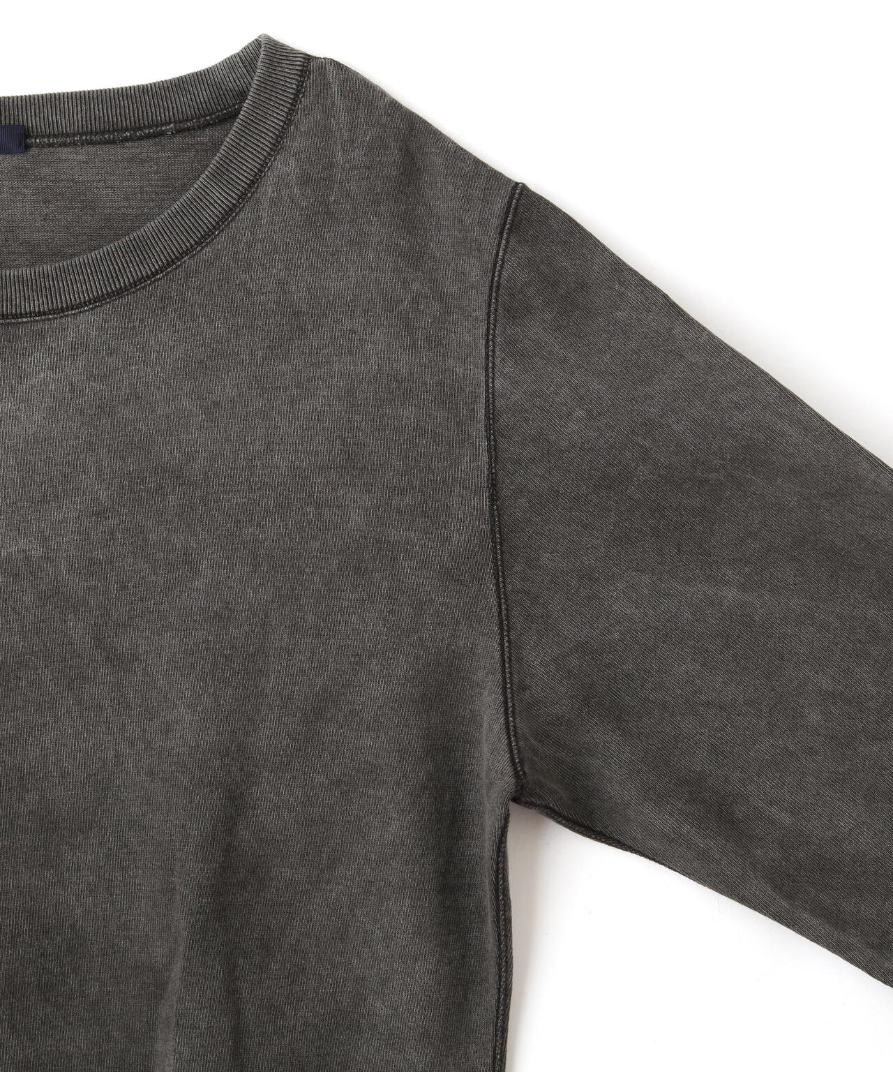 YLÈVE / OPEN END COTTON PIGMENT DYE LONG SLEEVE T‐SHIRT