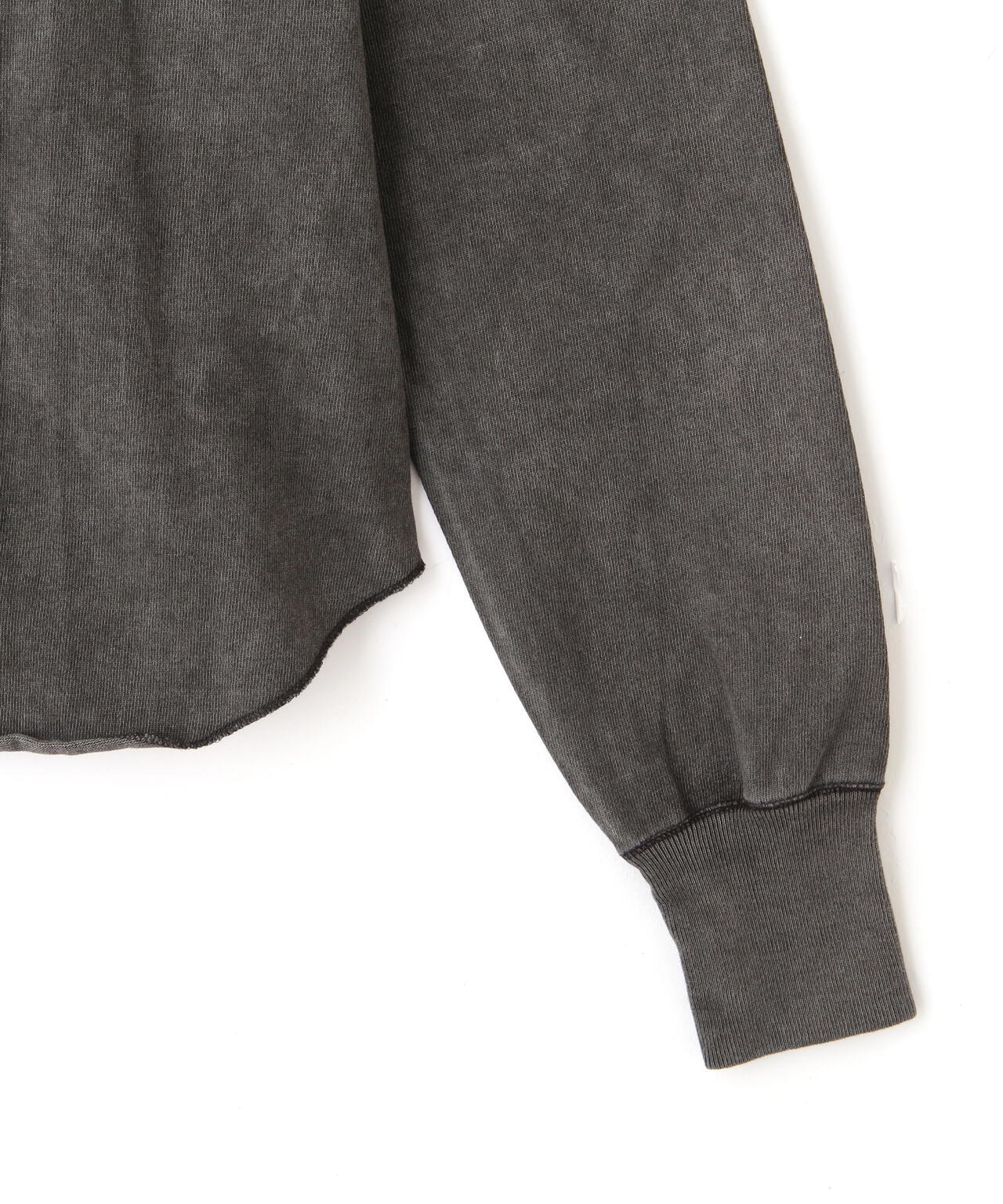 YLÈVE / OPEN END COTTON PIGMENT DYE LONG SLEEVE T‐SHIRT